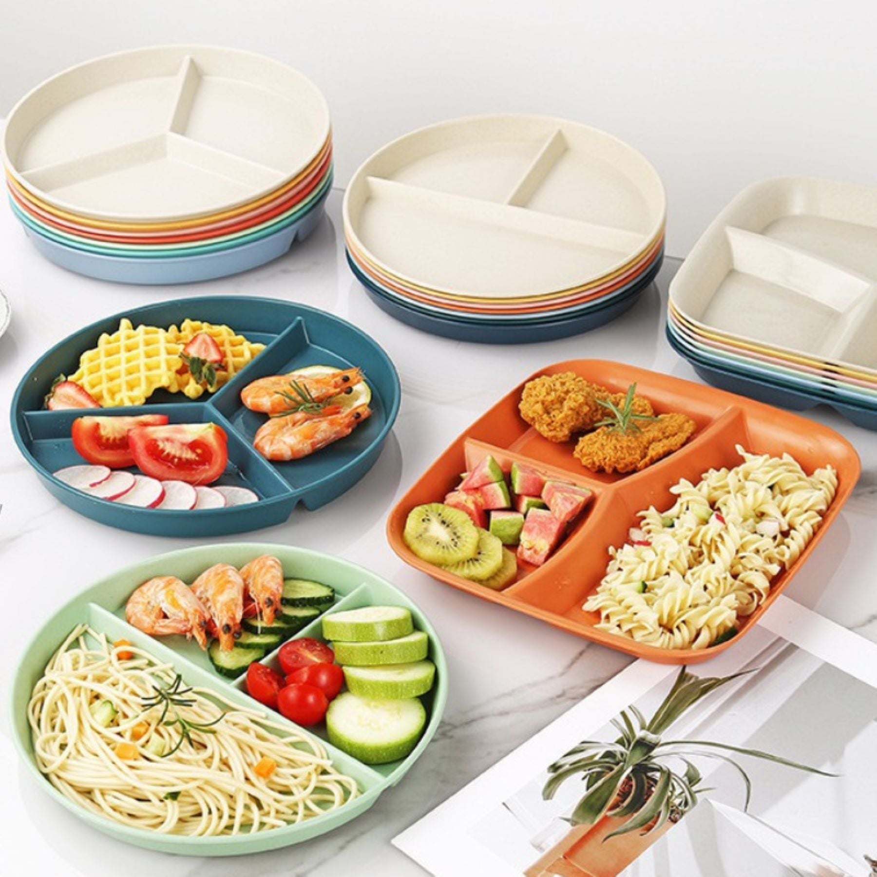 3 - Compartment Divided Plate