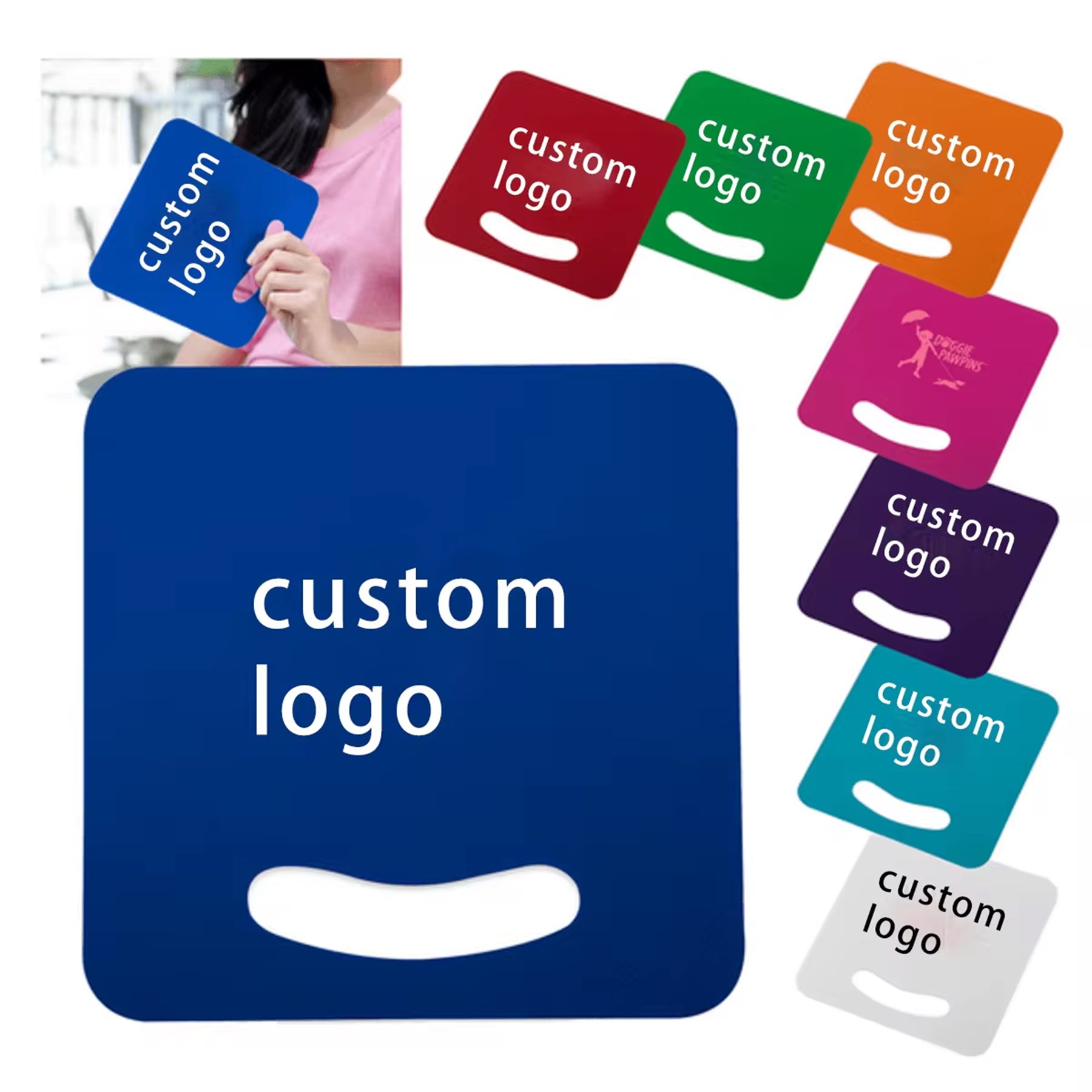 Square Plastic Hand Fan