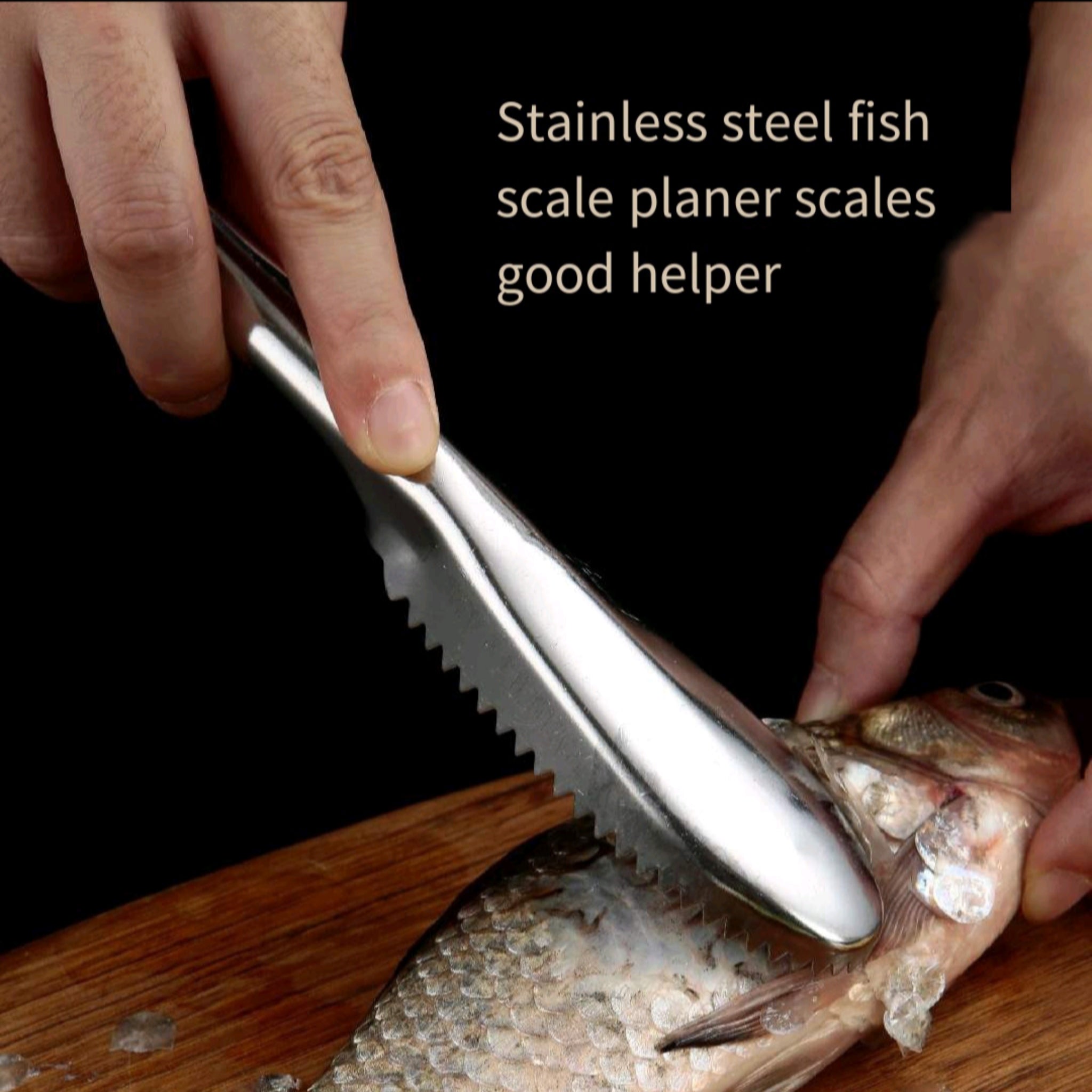 Stainless Steel Fish Scale Planer With Dual Function Tail