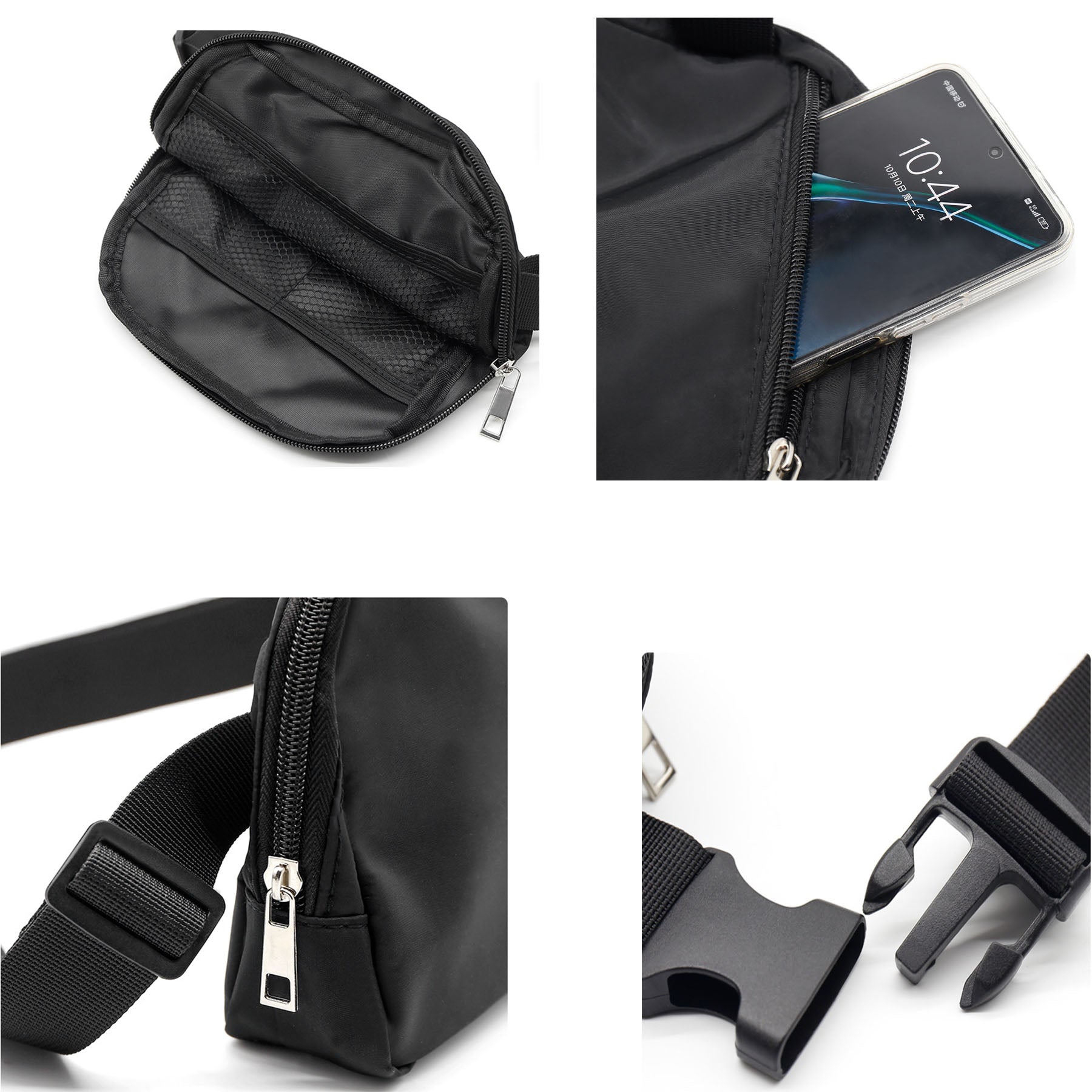 Nylon Crossbody Waist Bag Unisex Belt Fanny Pack