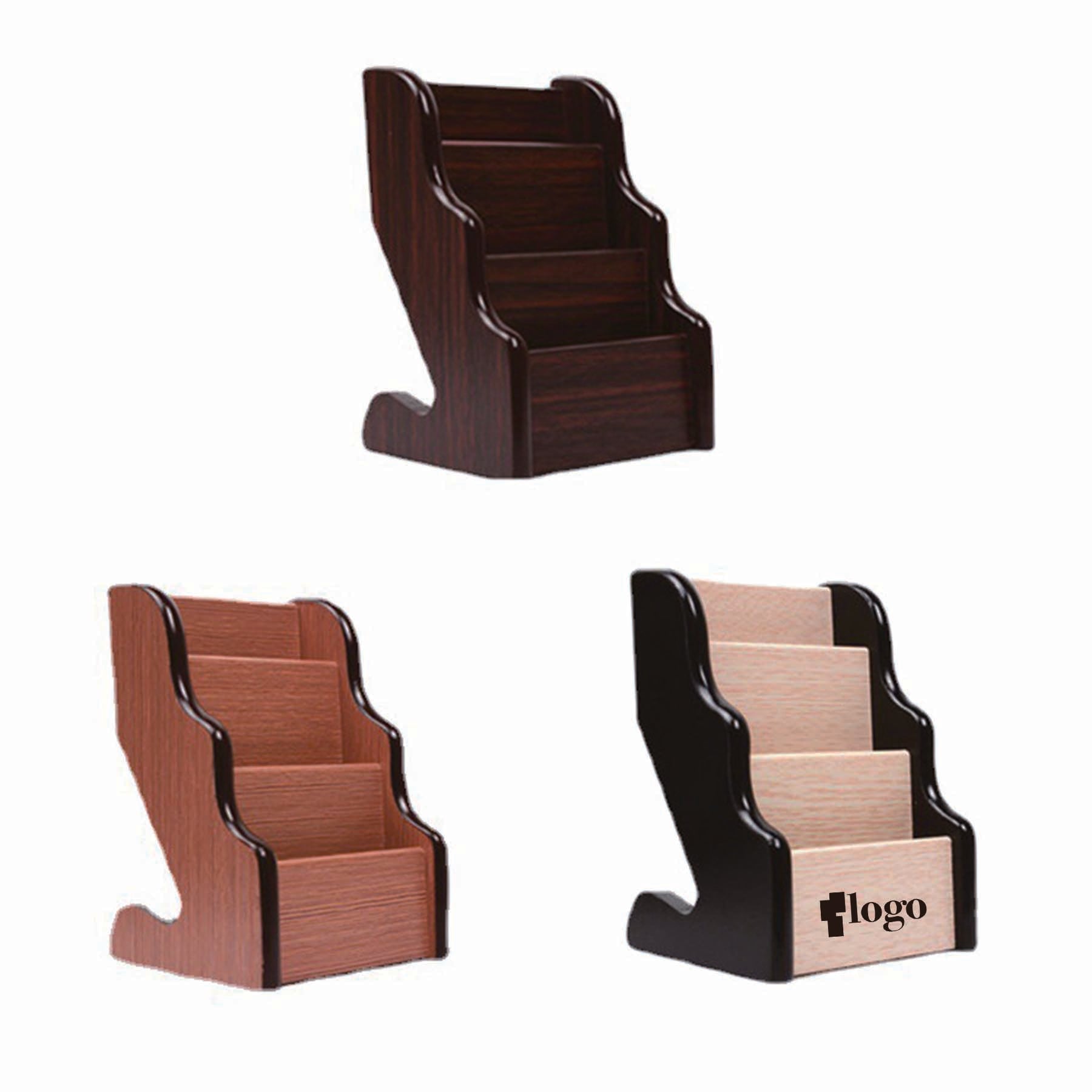 3 Layer Wooden Business Card Holder