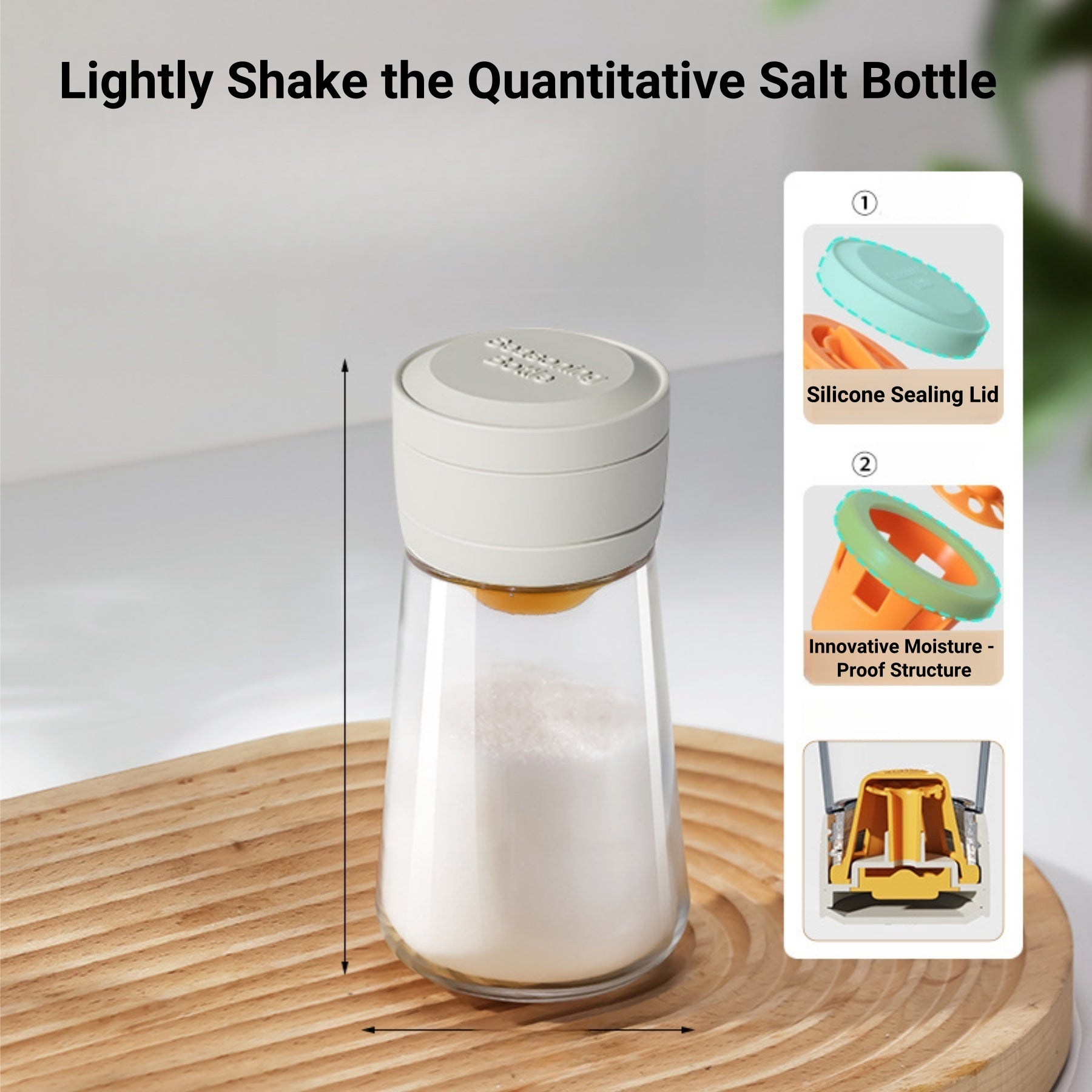 Quantitative Glass Salt Shaker