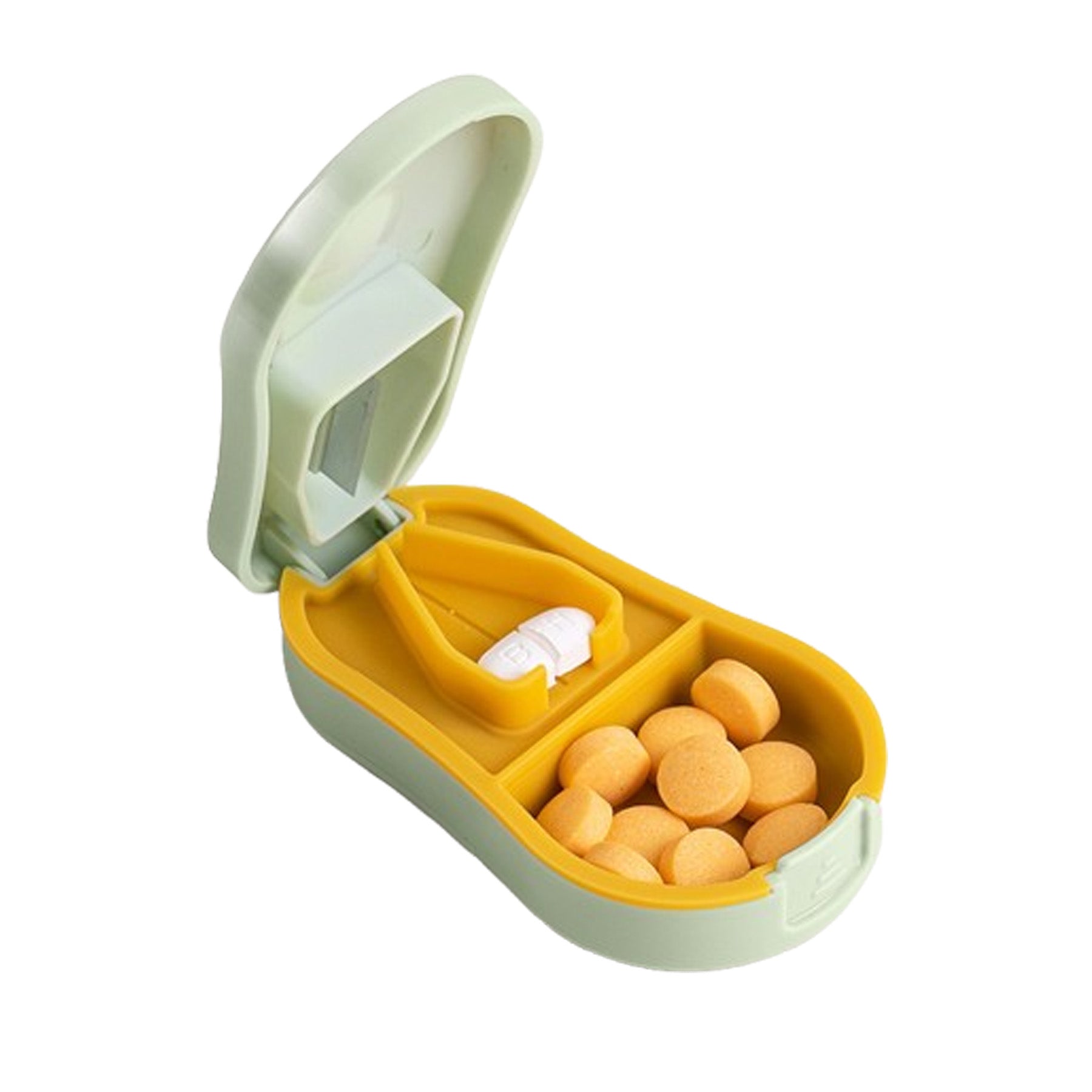Layered Pill Box With Slice Compartments