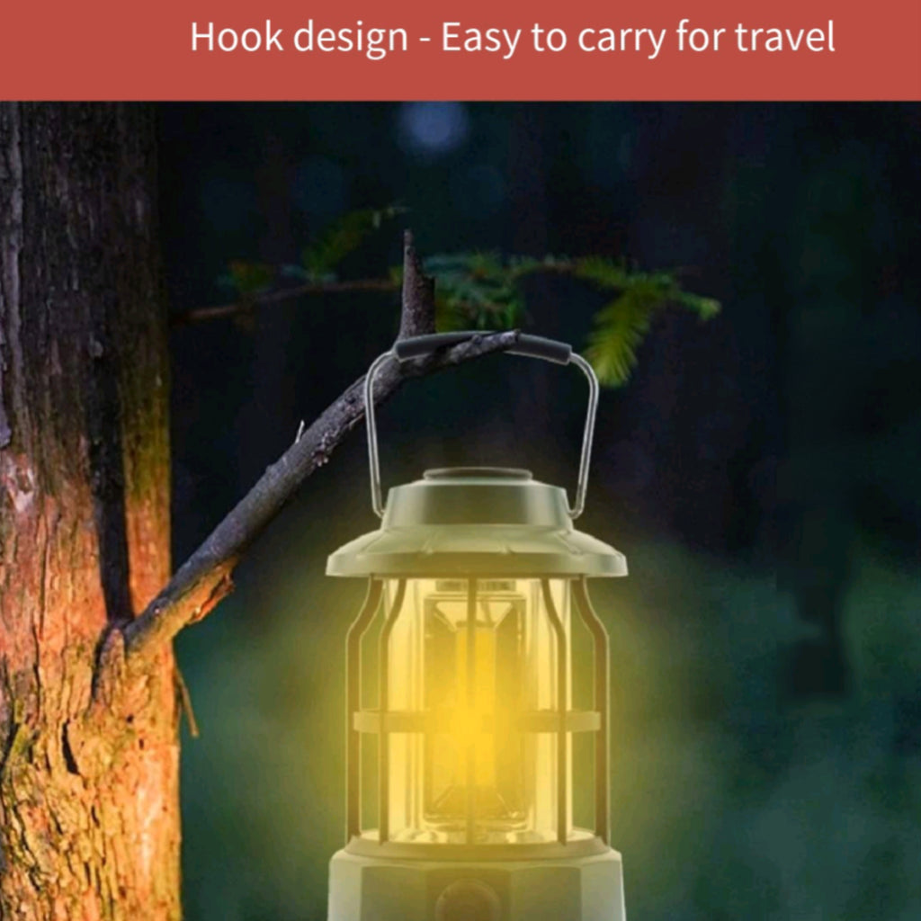 Rechargeable Vintage Lantern Portable Waterproof Tent Gift