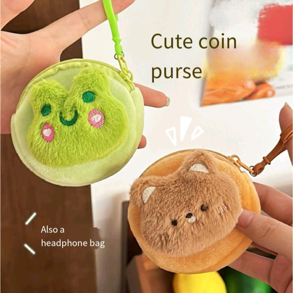 Plush Coin Pouch With A Keychain