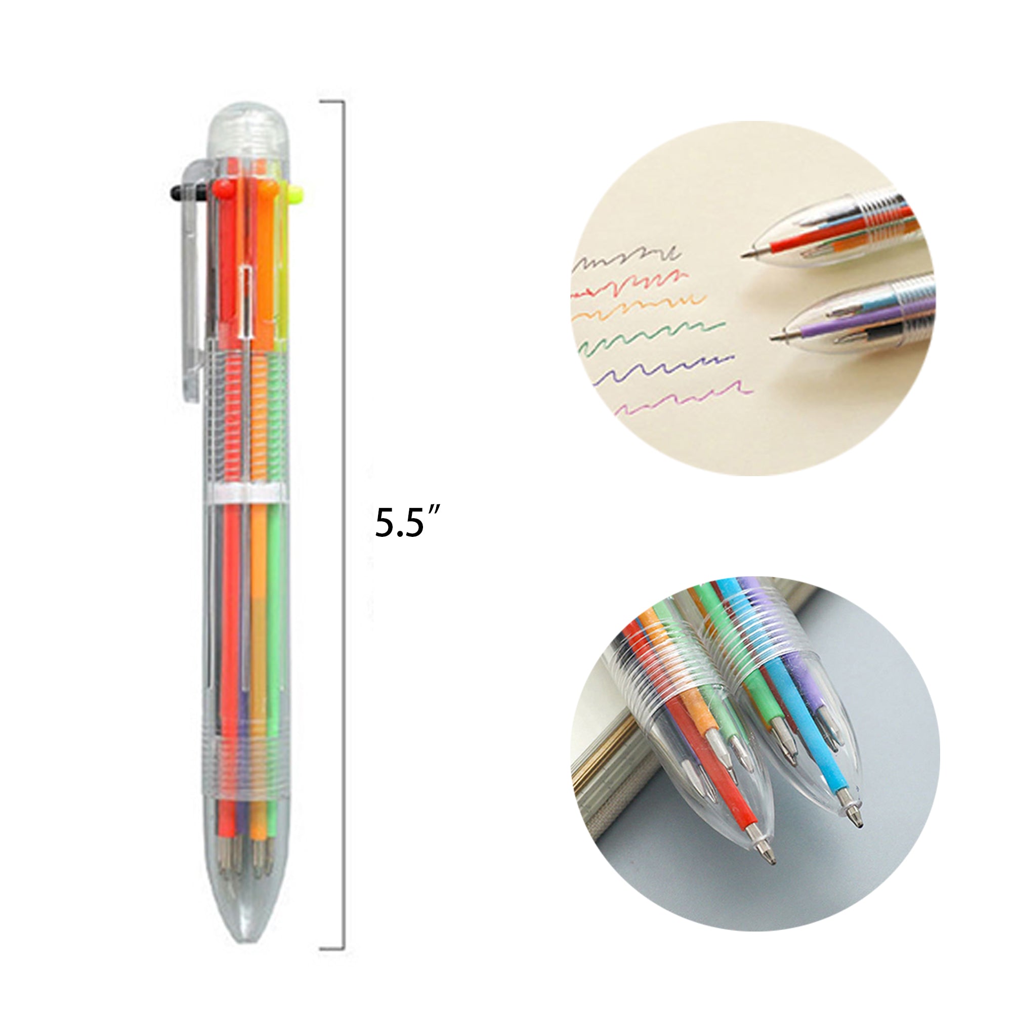 0.5Mm 6-In-1 Multicolor Ballpoint Pen