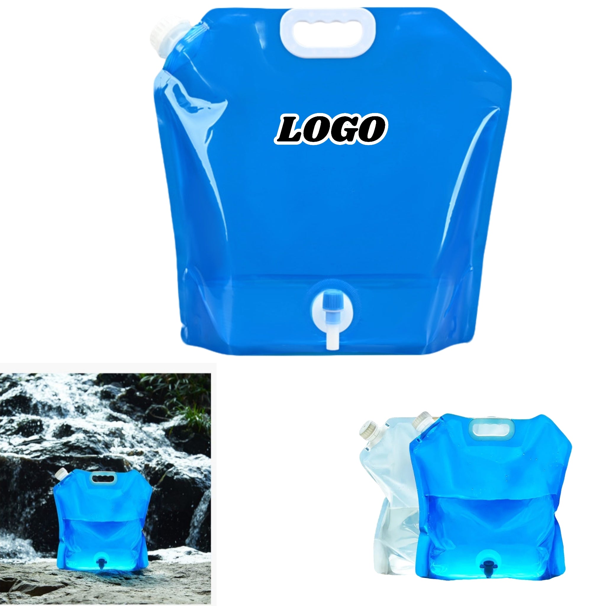 Collapsible 10L Water Bag Camping Faucet For Rv Hiking