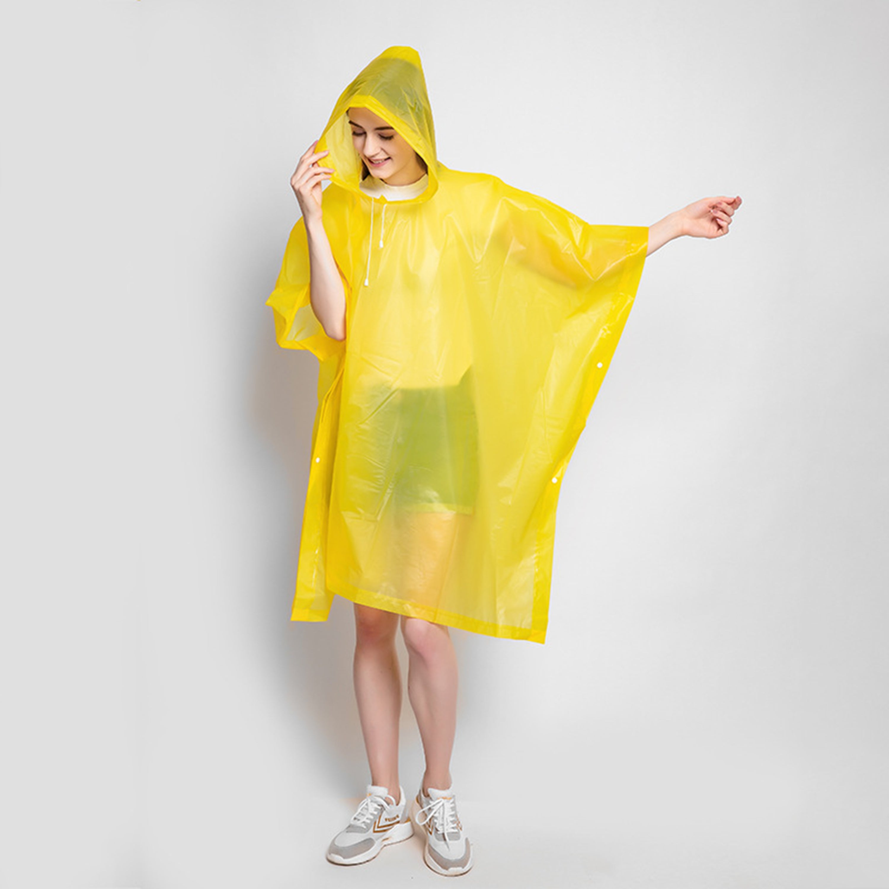 Elegant Rain Poncho For Trendy Outdoor Wear