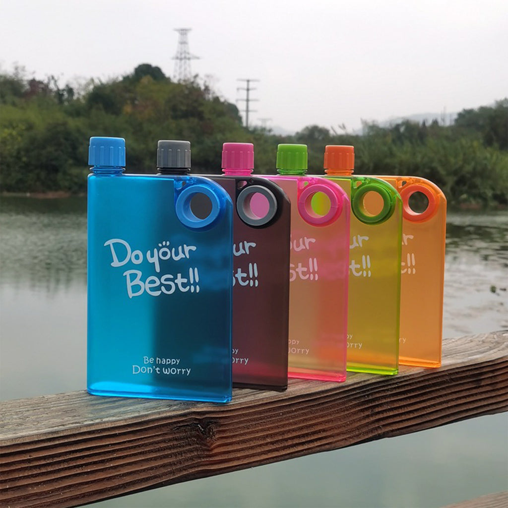 14 Oz A5 Book Shape Square Flat Water Bottle