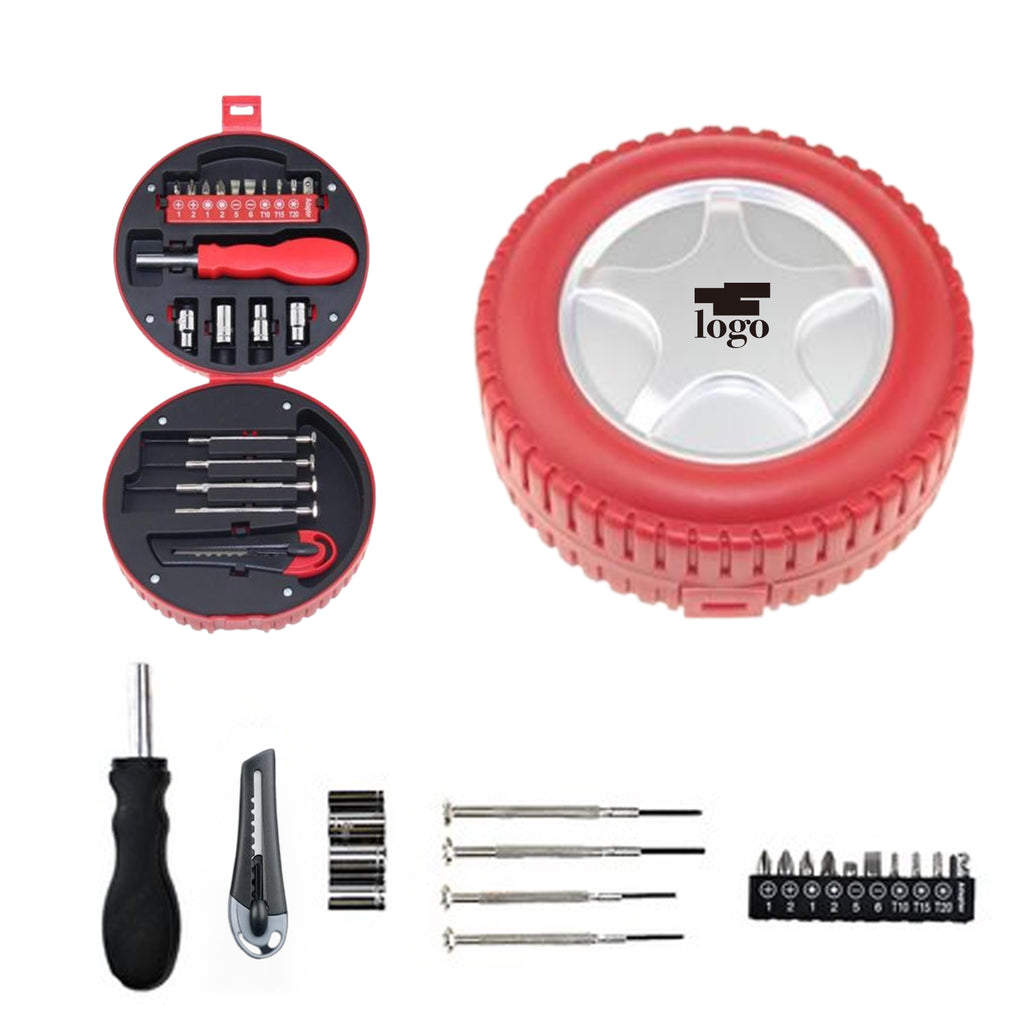 Tire-Shaped Tool Kit Set