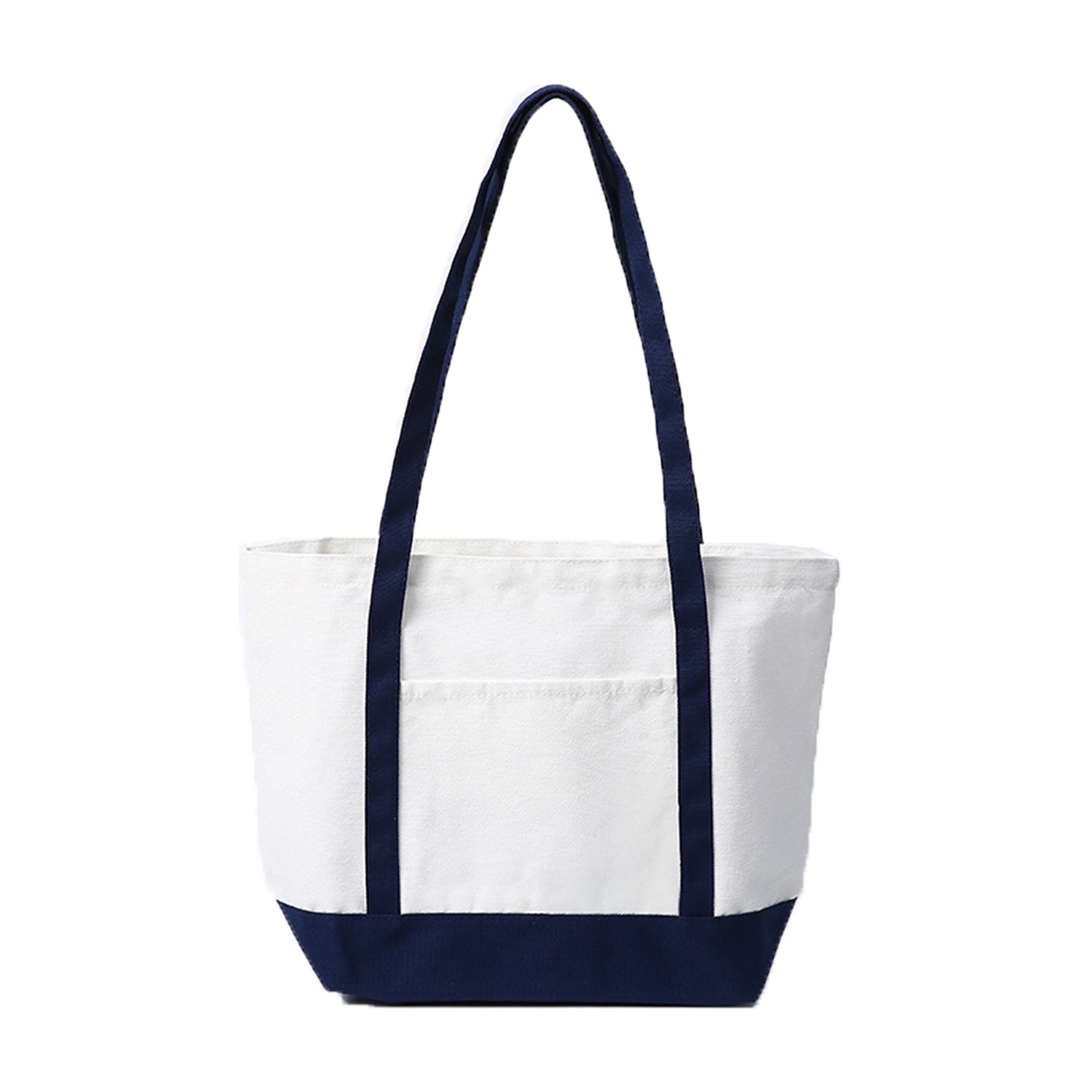 Cotton Canvas Boat Tote Bags Front Pocket