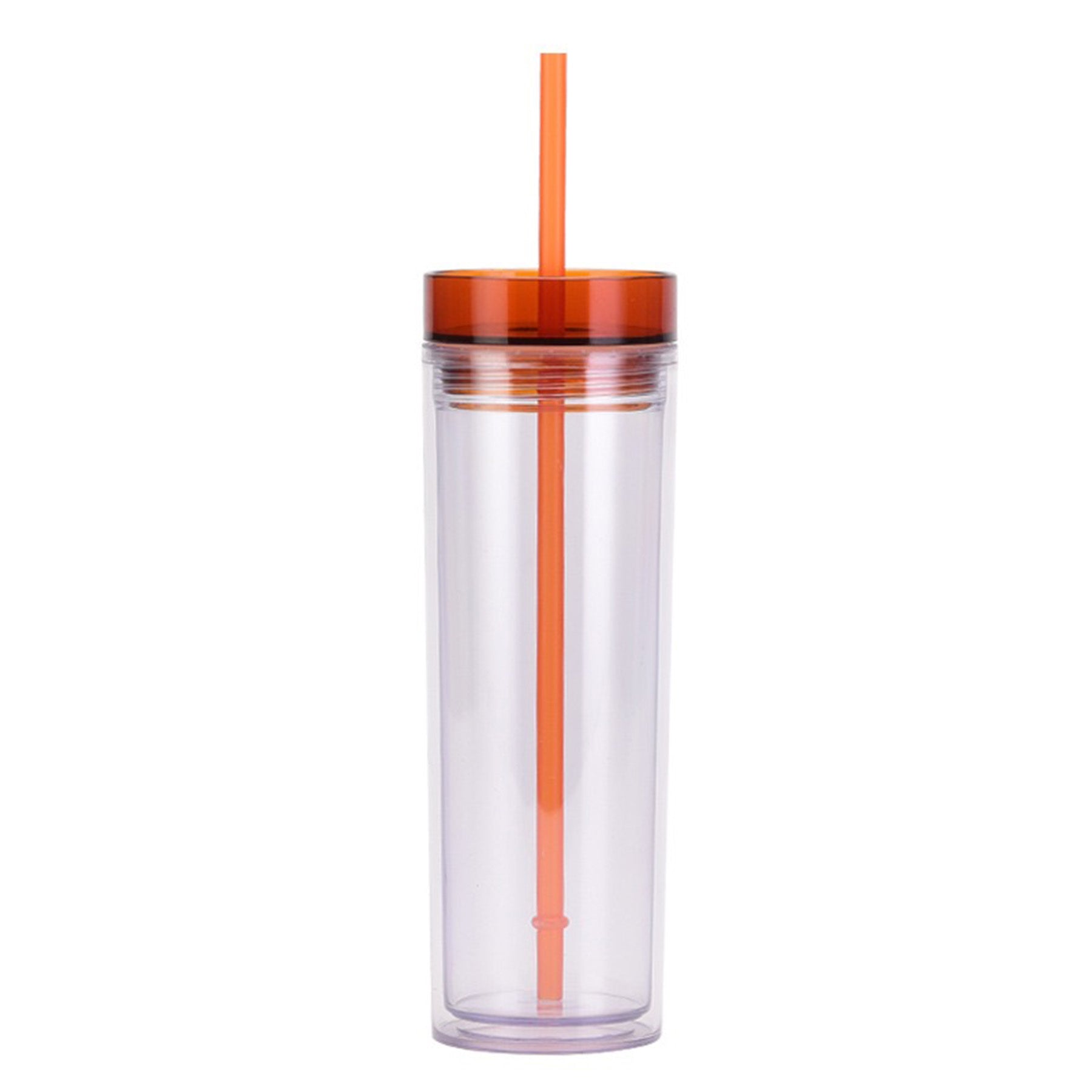 Double Layer Acrylic Transparent Straw Cup