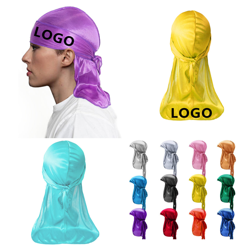 Imitation Silk Long Tail Turban Hat