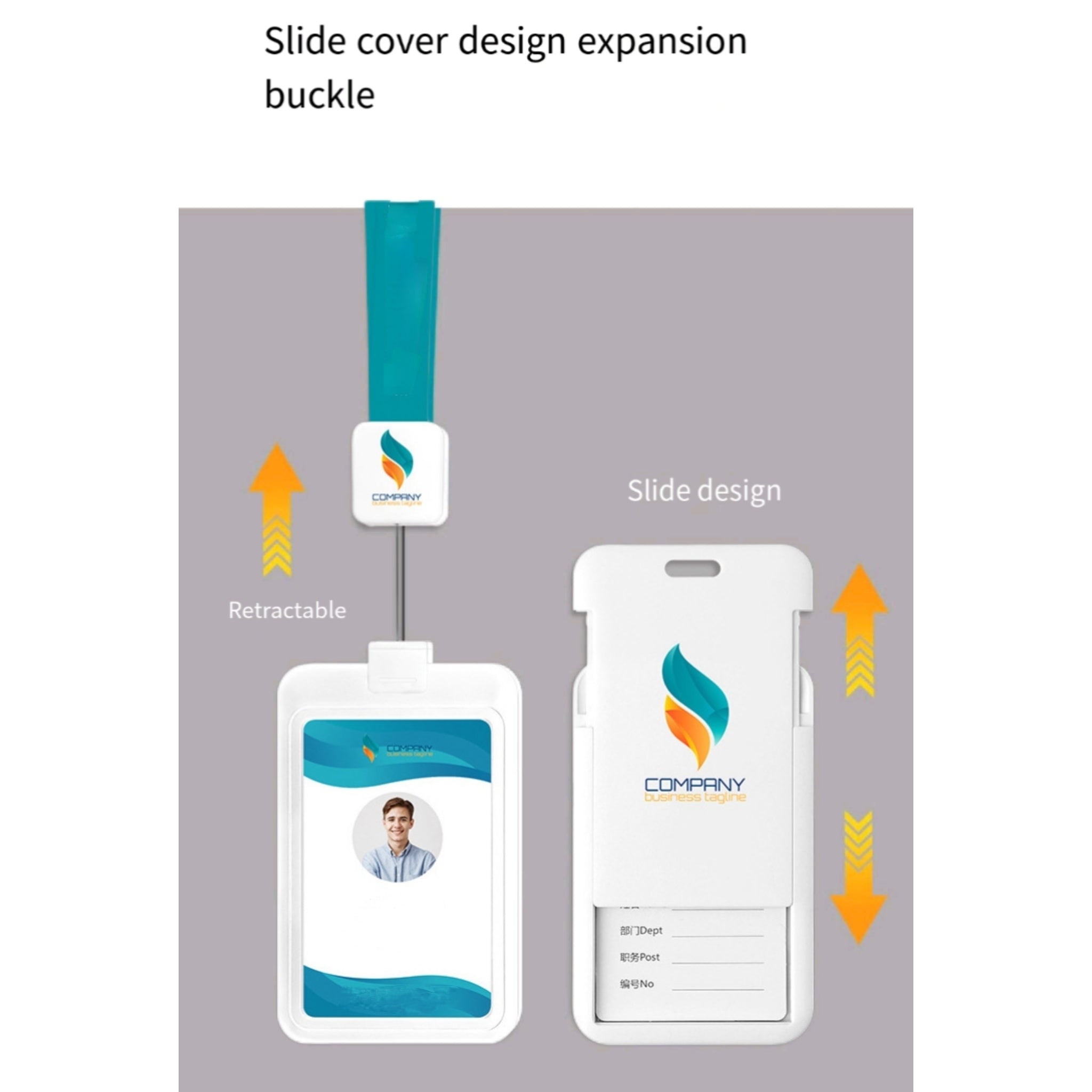 Sliding Cover ID Badge Holder