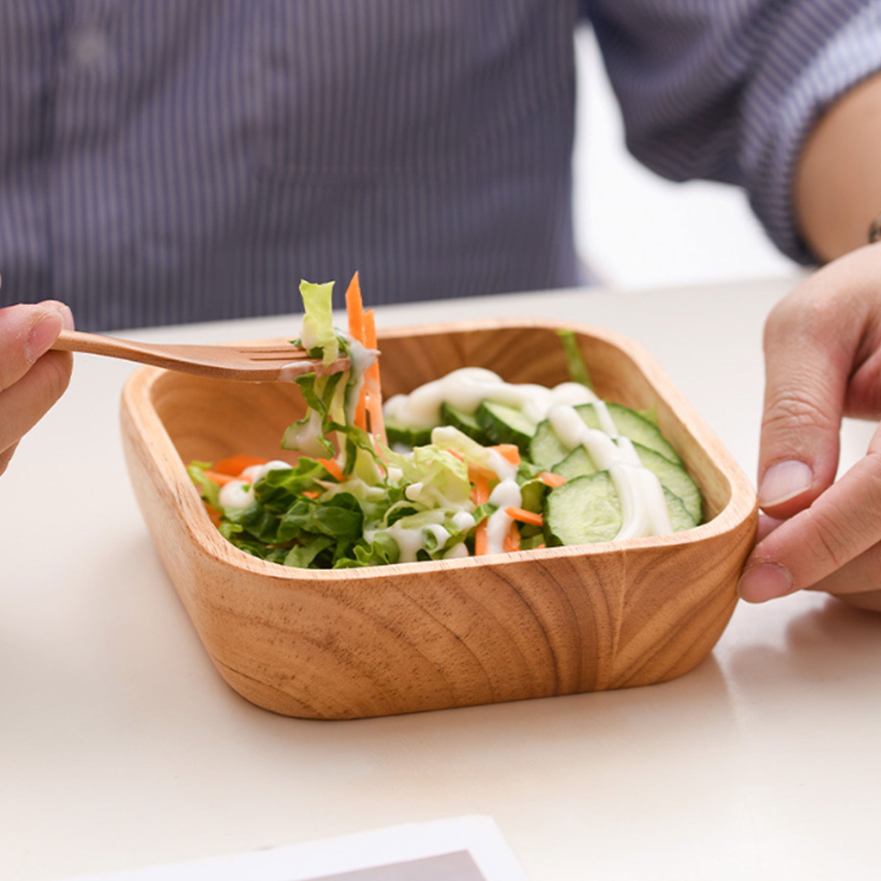 Square Wood Bowl