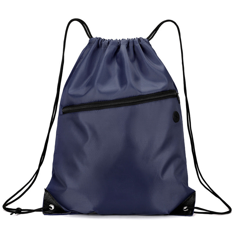 Drawstring Backpack With Zipper