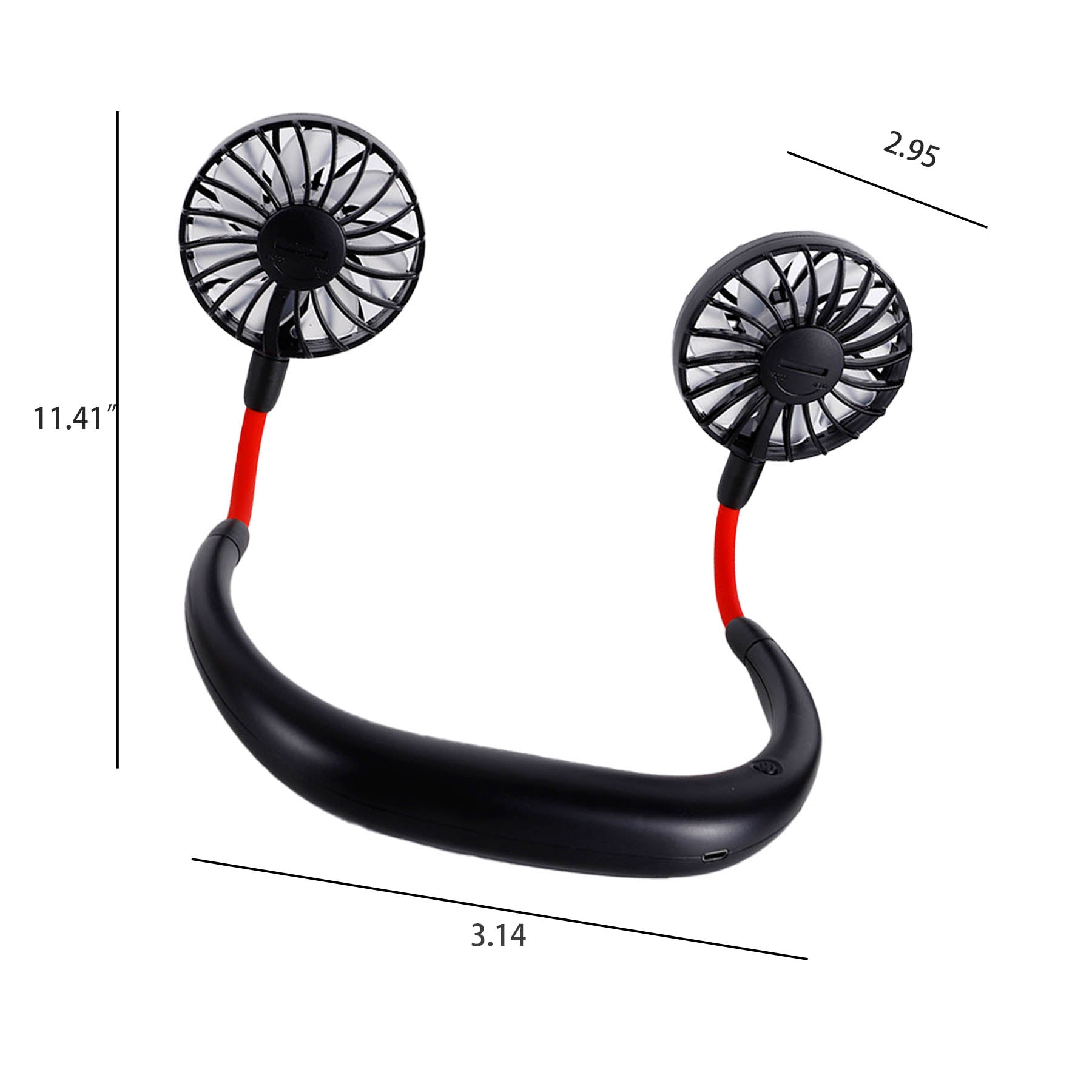 Rechargeable Dual Breeze Hands Free Portable Neck Fan