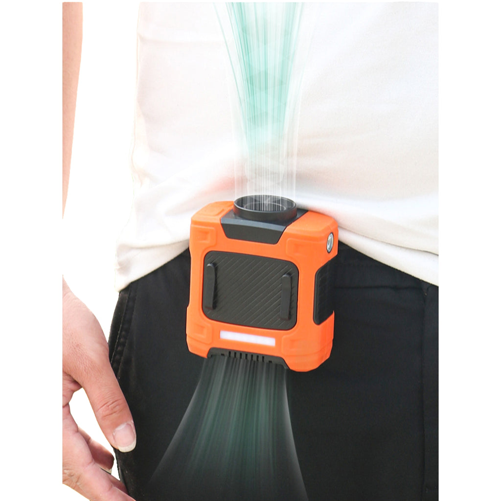 Wearable Waist Fan Outdoor Rechg Flashlight Long Last