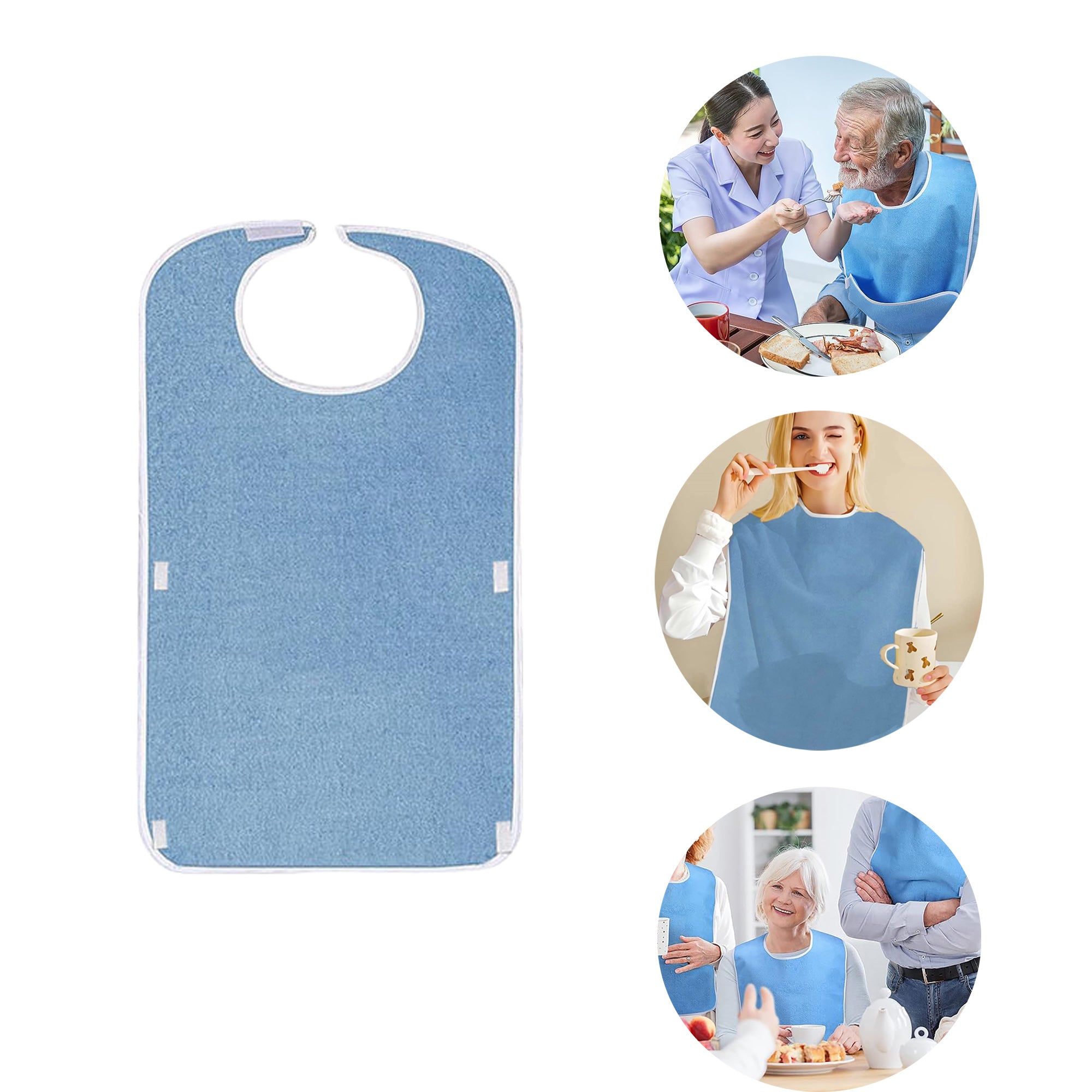 Stain-Resistant Adjustable Pocket Bib