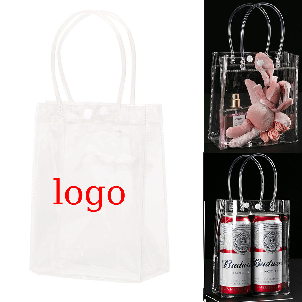 Thickened Pvc Transparent Handbag Plastic Gift Bag