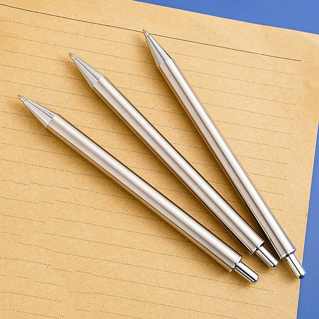 Retractable Stainless Steel Ballpoint Pen
