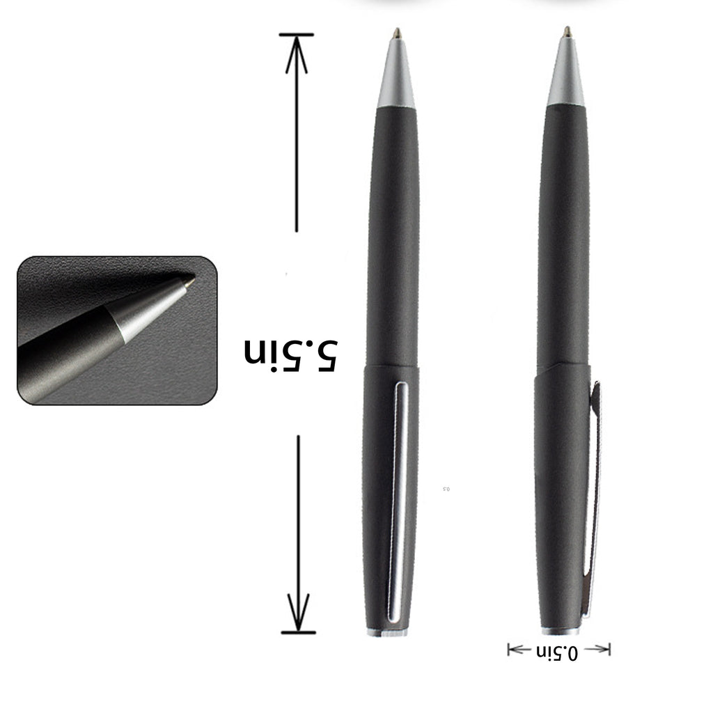 Business Metal Frosted Press Ballpoint Pen With Clip