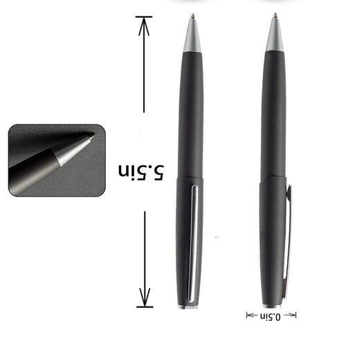 Business Metal Frosted Press Ballpoint Pen With Clip