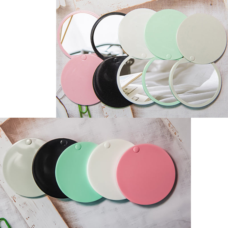 Round Compact Mirror With Sliding Cover