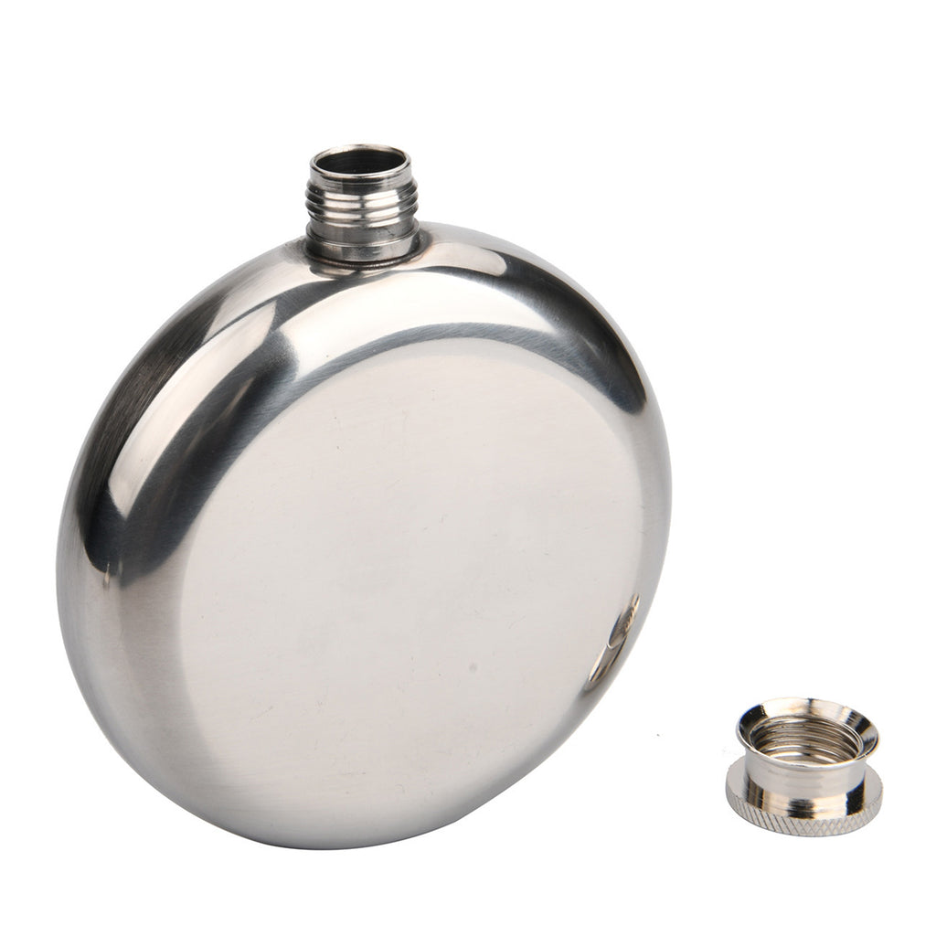 Round Stainless Steel Hip Flask