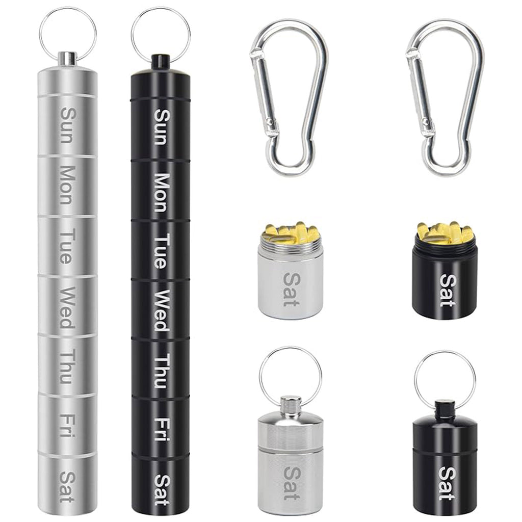 Portable Pill Case Keychain For Travel