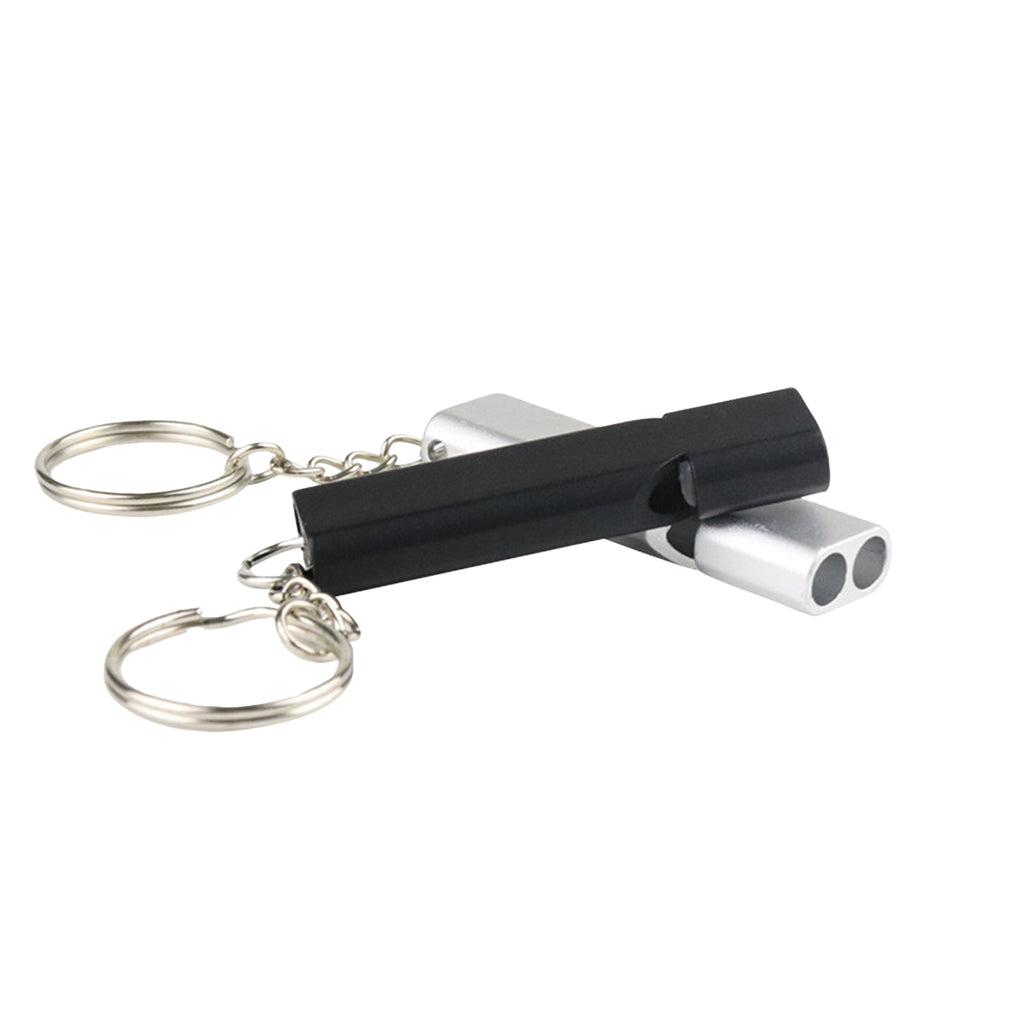 Emergency Survival Double Tube Whistle Keychain