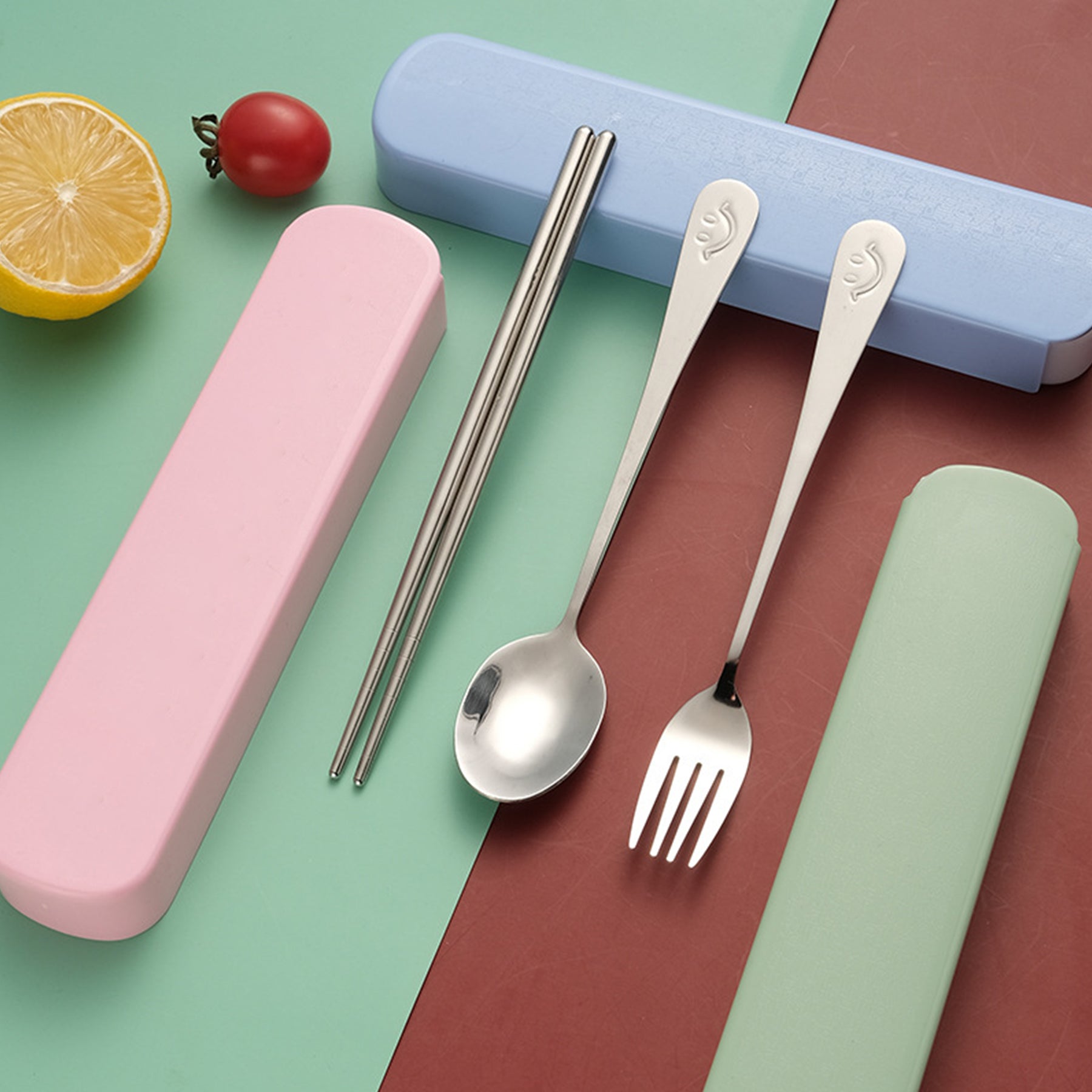 Three Piece Set Of Stainless Steel Tableware