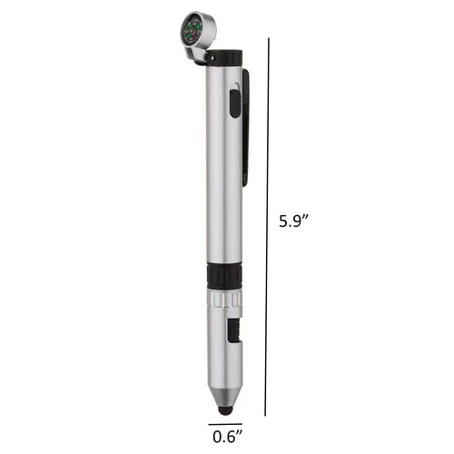 5-In-1 Led Muti-Functional Stylus Pen W/ Clip