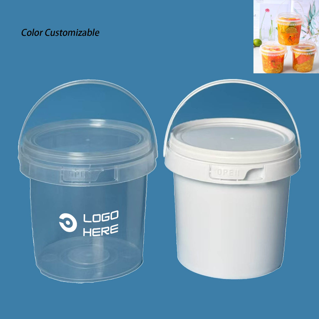 Small Plastic Bucket with Lid 1L