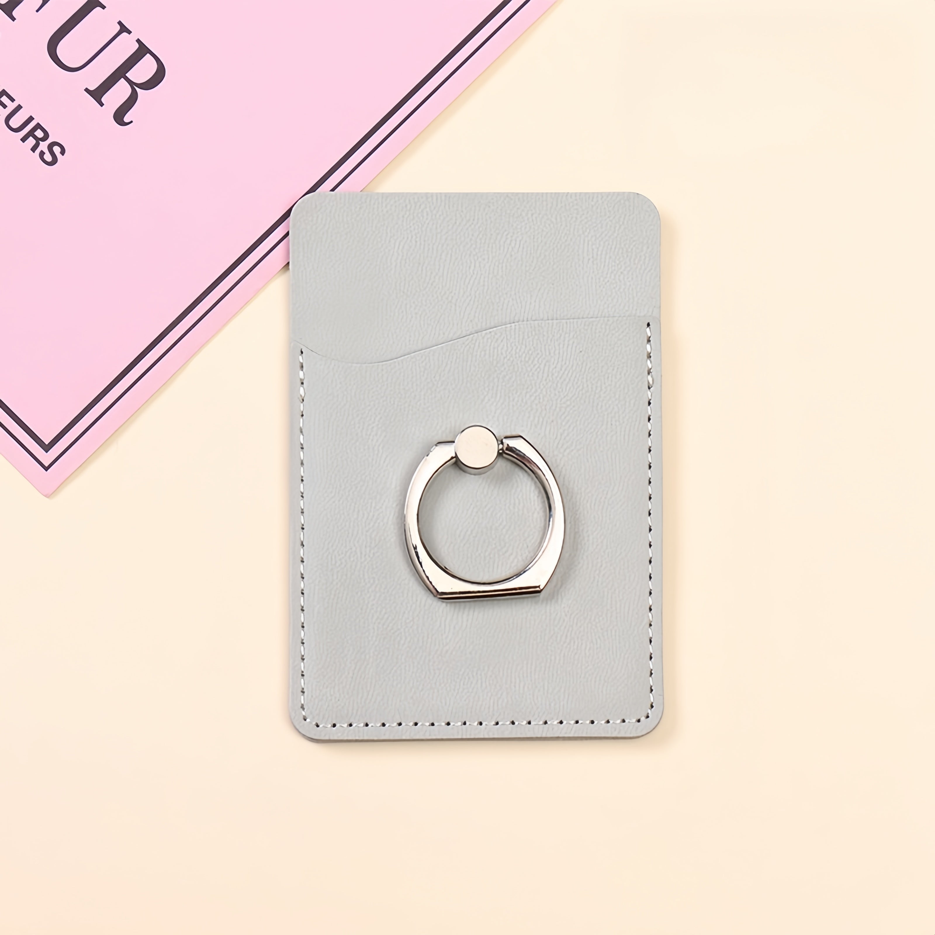 Phone Pu Leather Wallet With Ring Stand