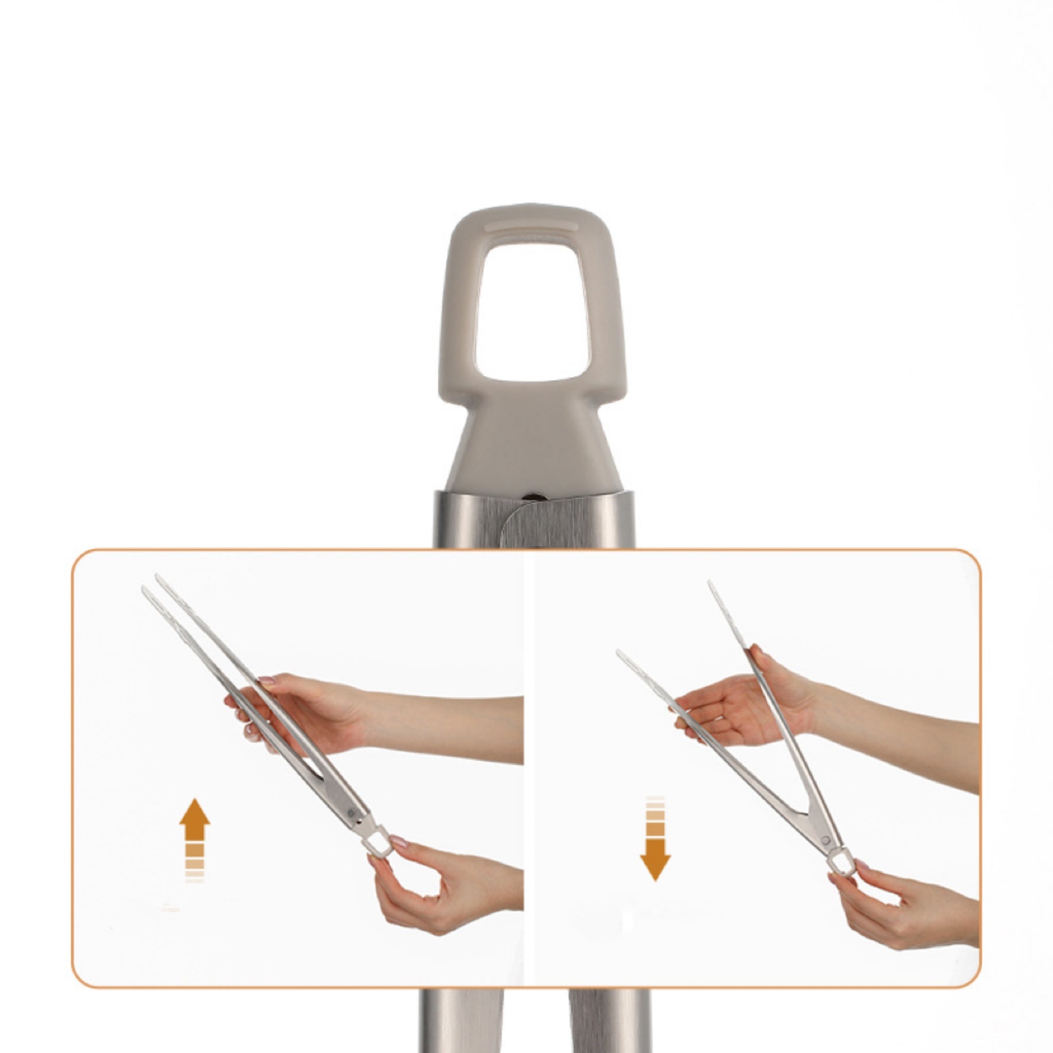 Long Handle Heat-Resistant Stainless Steel Food Tongs