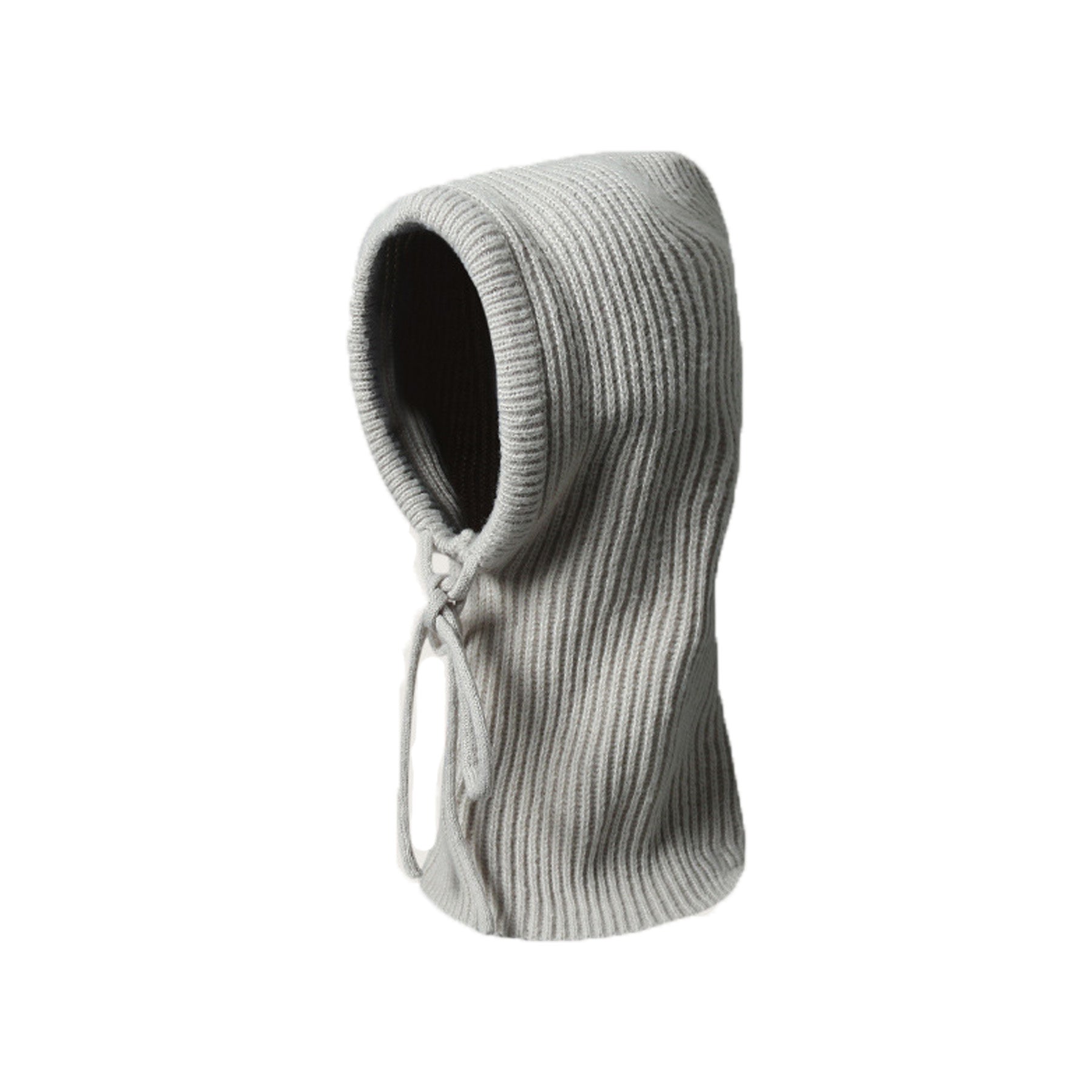 One-Piece Drawstring Balaclava Knit Beancap