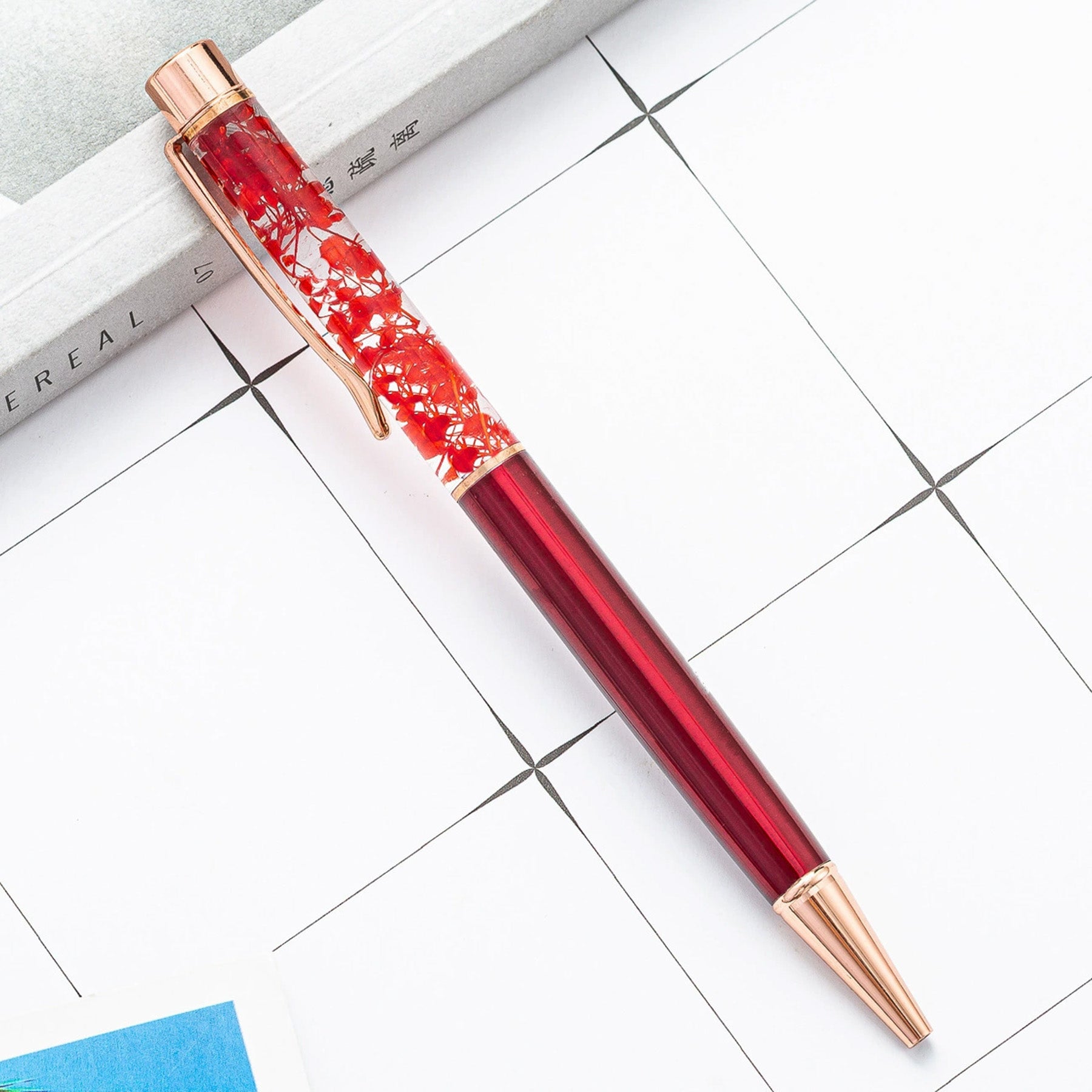 Fill The Oil With Dried Flower Ballpoint Pens