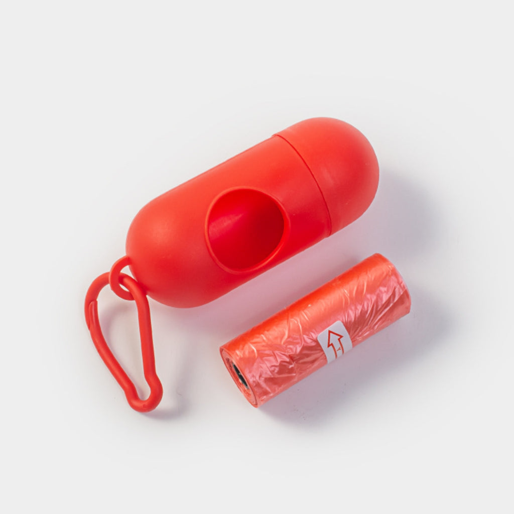 Pet Poop Bag Dispenser Portable Outdoor Dog Walks Leash Clip