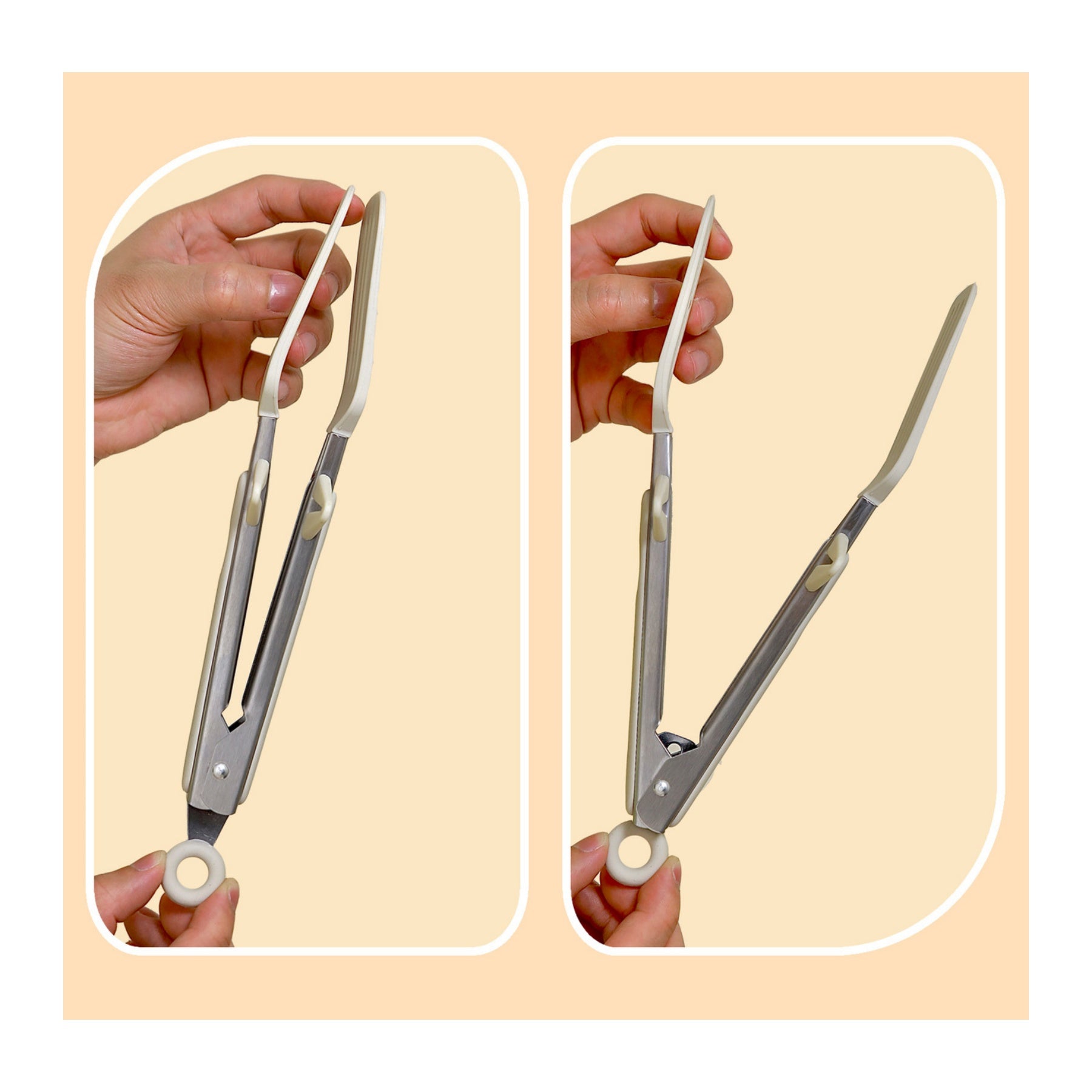 Silicone Stainless Steel Tongs