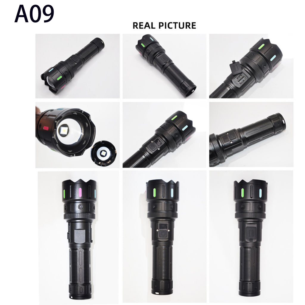 20W Power Rechargeable Flashlights High Lumens