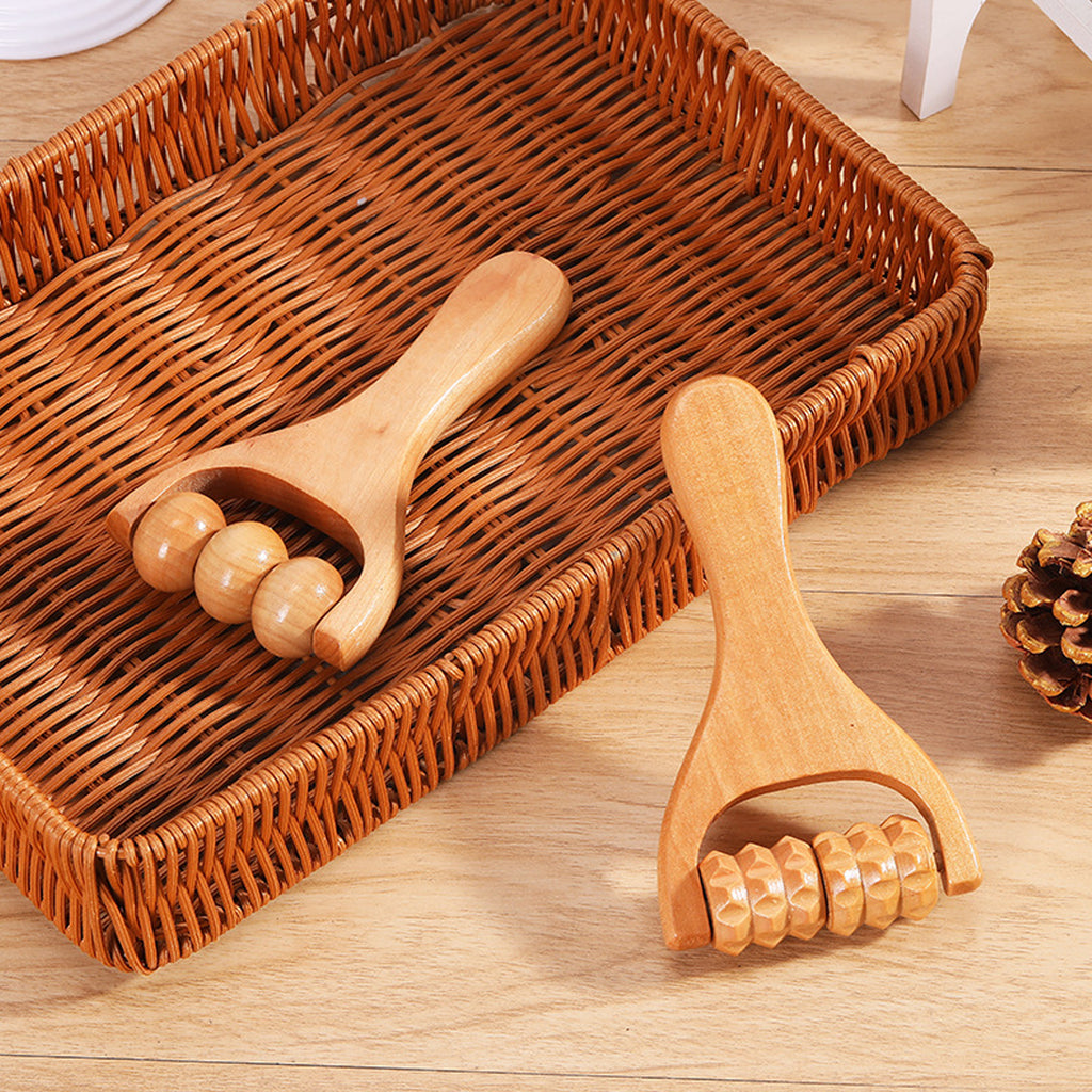 Wooden Handle Massage Roller