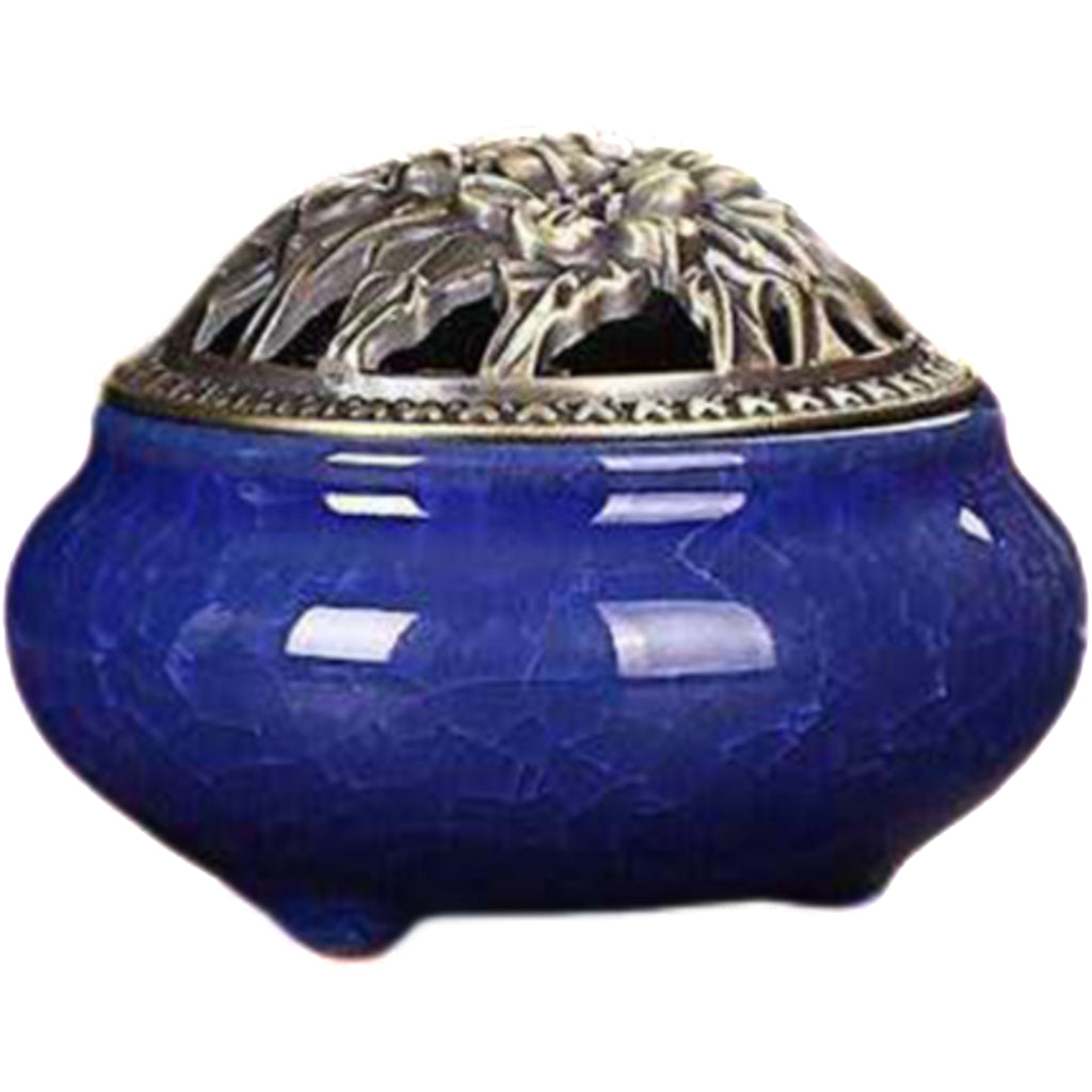 Crackled Ceramic Incense Burner Ornament