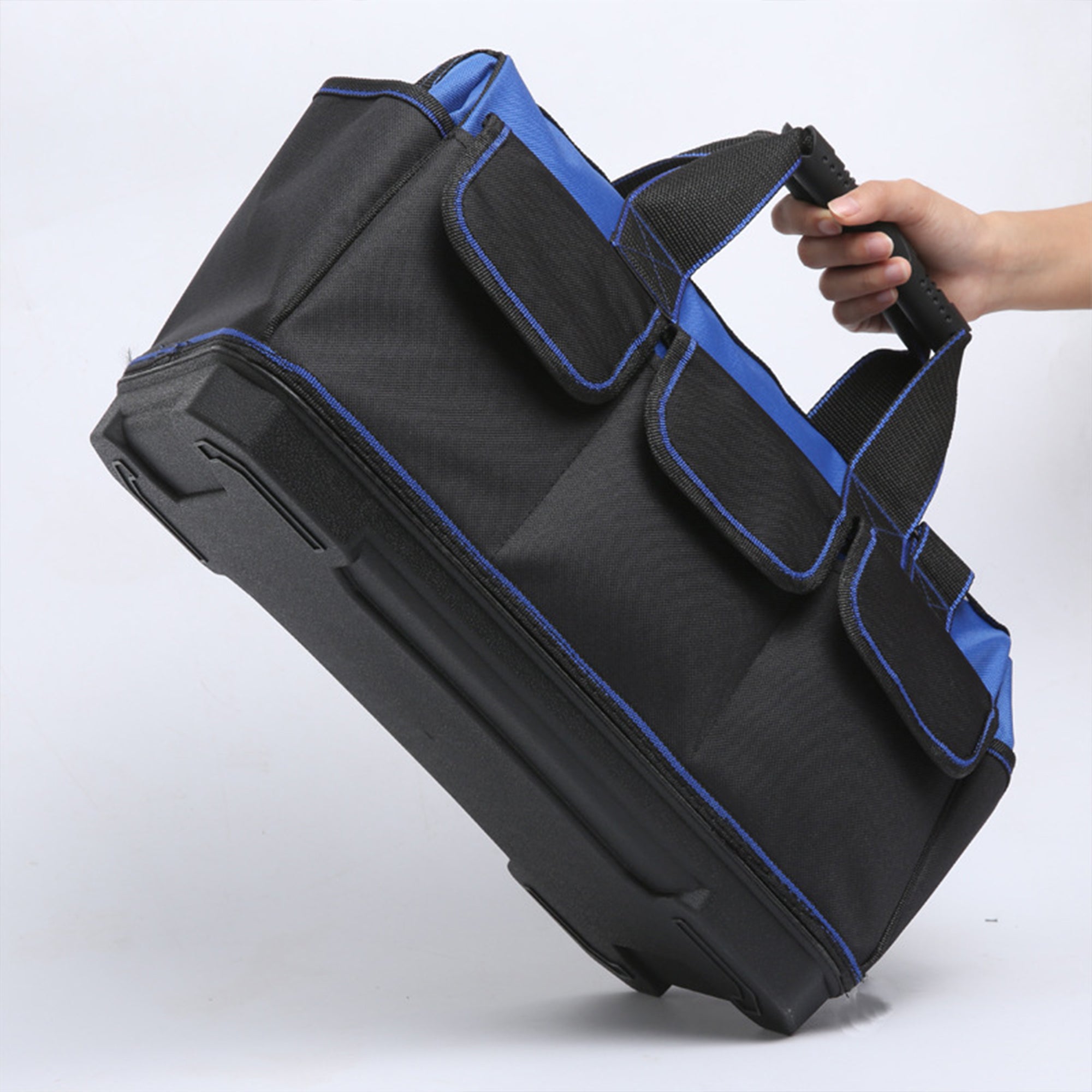 Tool Bag with Hard Bottom Large Capacity for Electrician