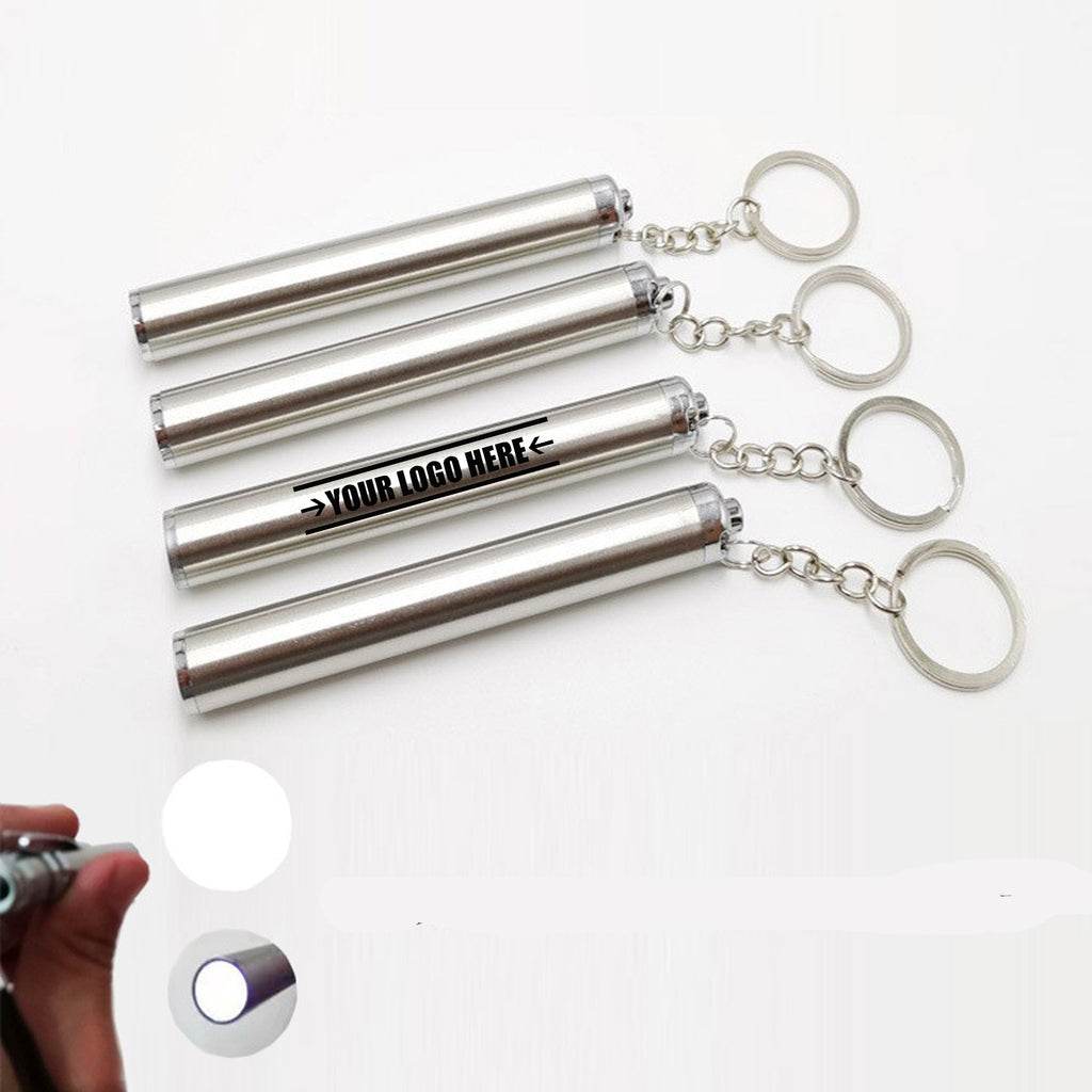 Stainless Steel High Brightness Led Flashlight With Keychain