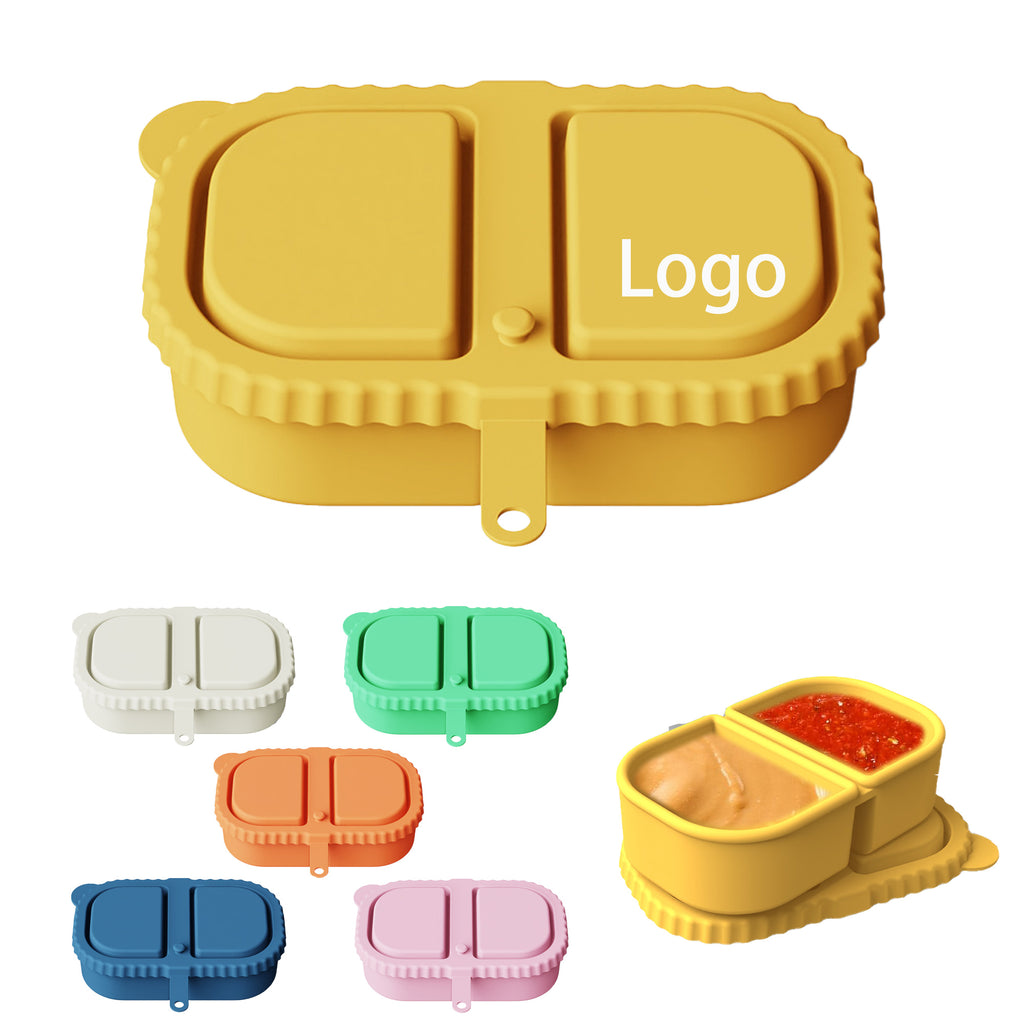 Silicone 2-Compartment Condiment Container