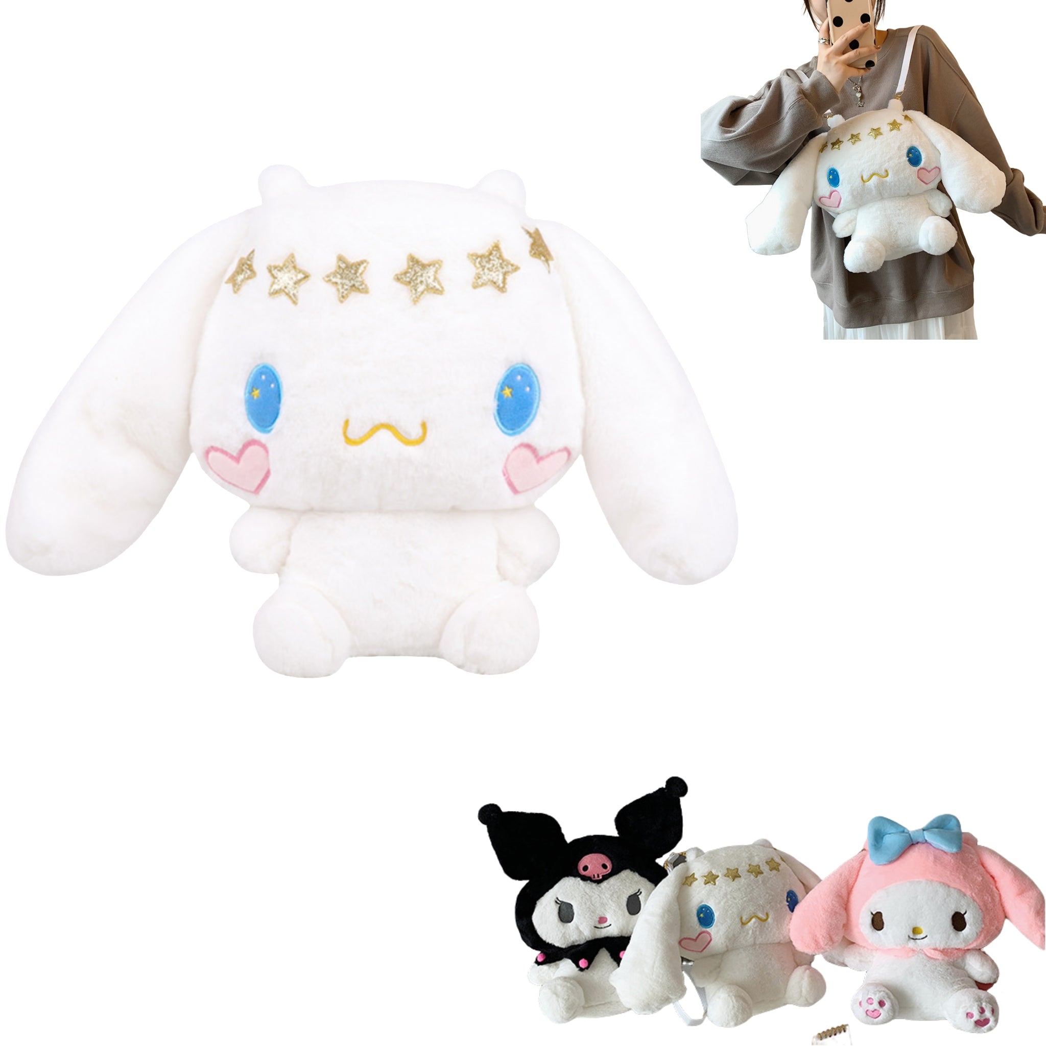 Sanrio Kuromi Plush Backpacks Kids Birthday Kawaii B2S Gift