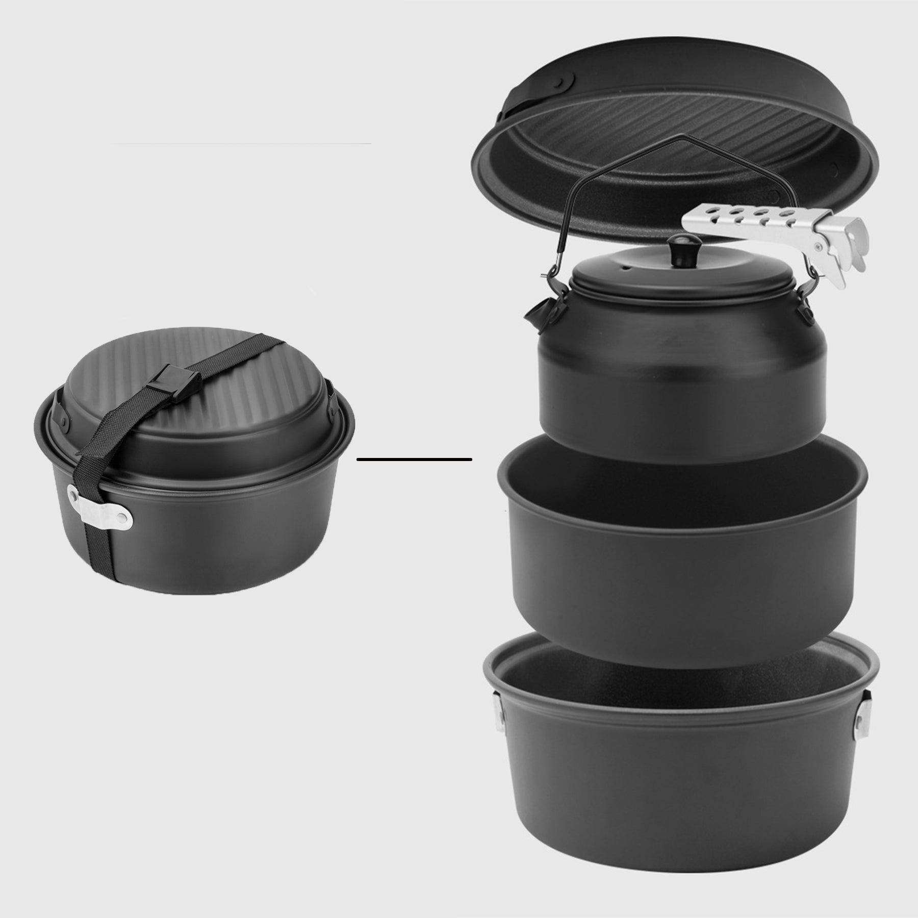 Nonstick Outdoor Cooking Pot Kettle Utensils Set