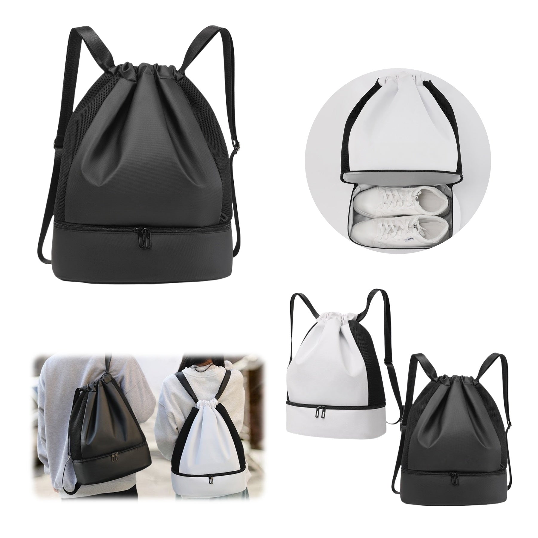 Stylish Minimalist Dry-Wet Separation Dual-Shoulder Backpack
