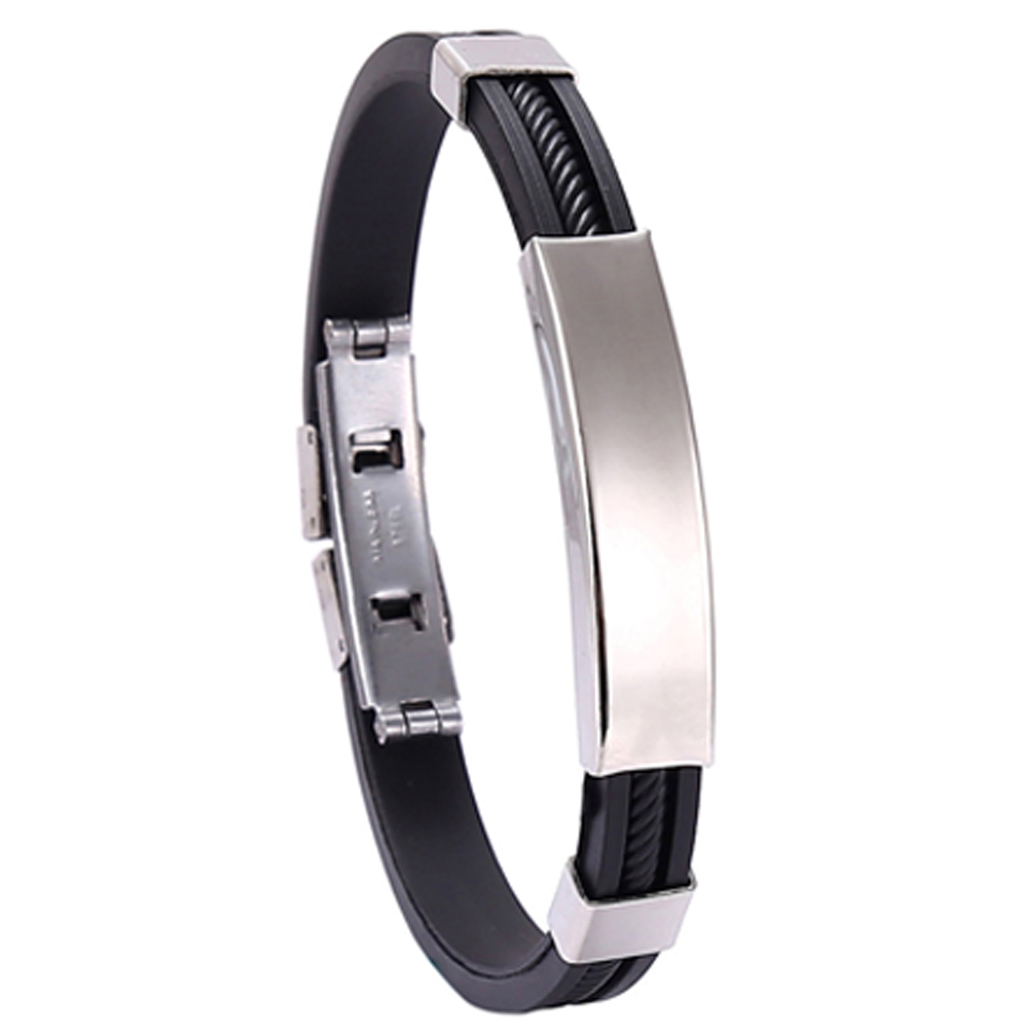 Diy Engraved Bracelet Men'S Titanium Steel